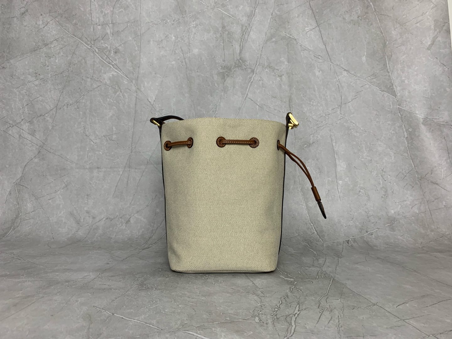 Miu Miu Linen Bucket Crossbody Bag