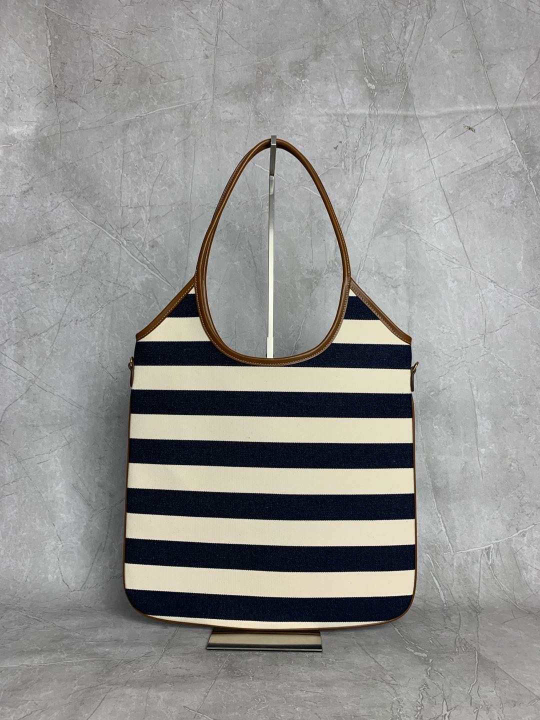 Miu Miu Stripe Canvas Tote Bag