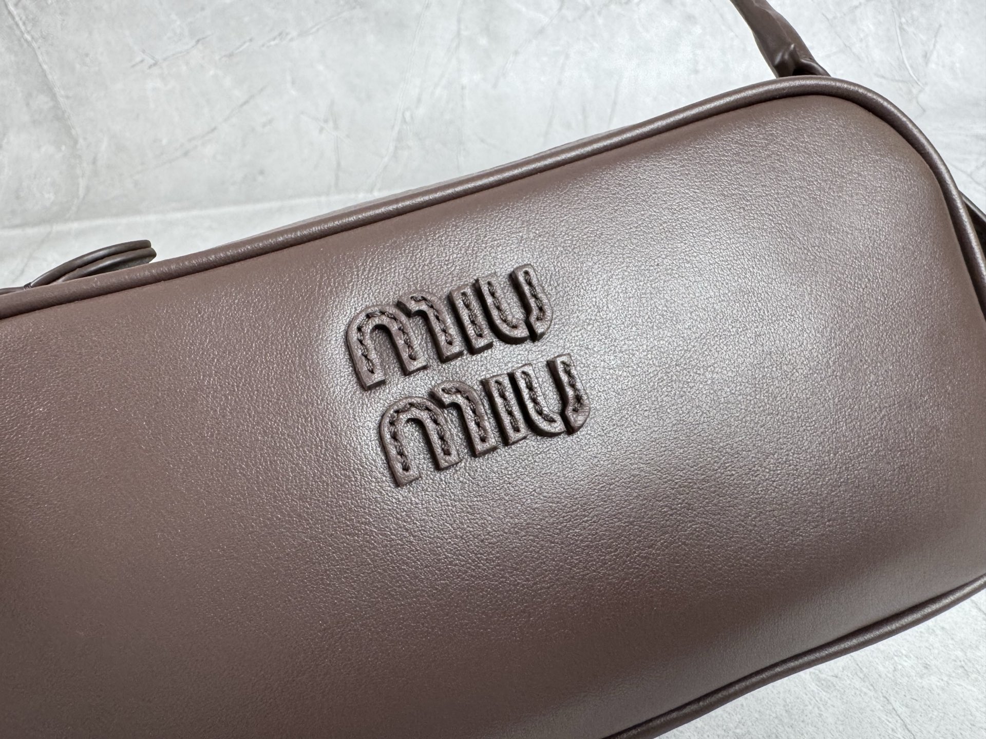 Miu Miu Brown Leather Camera Bag
