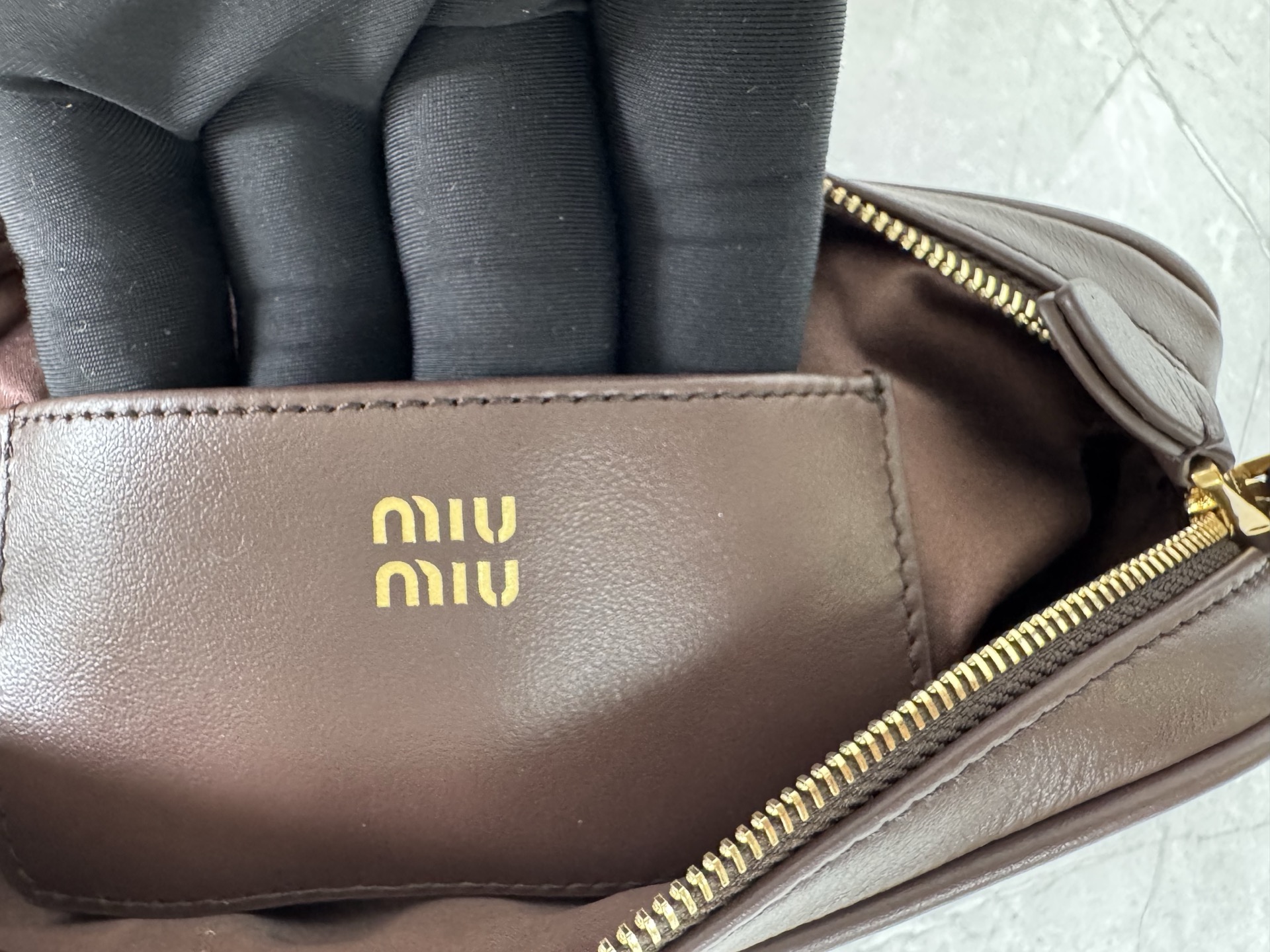 Miu Miu Brown Leather Camera Bag