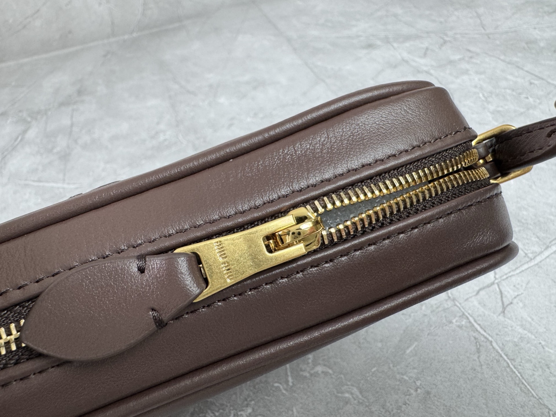 Miu Miu Brown Leather Camera Bag