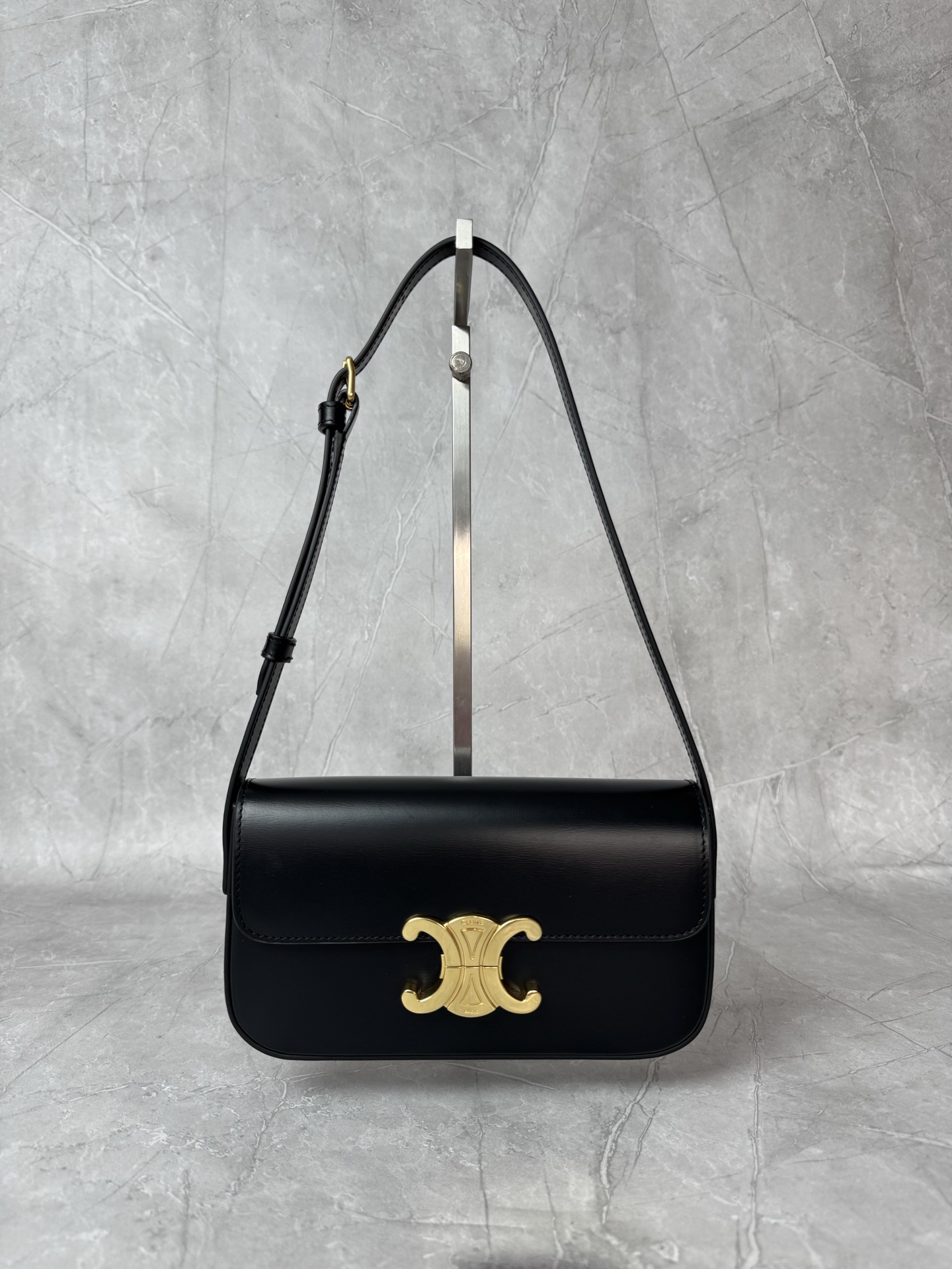 Celine Triomphe Leather Flap Shoulder Bag