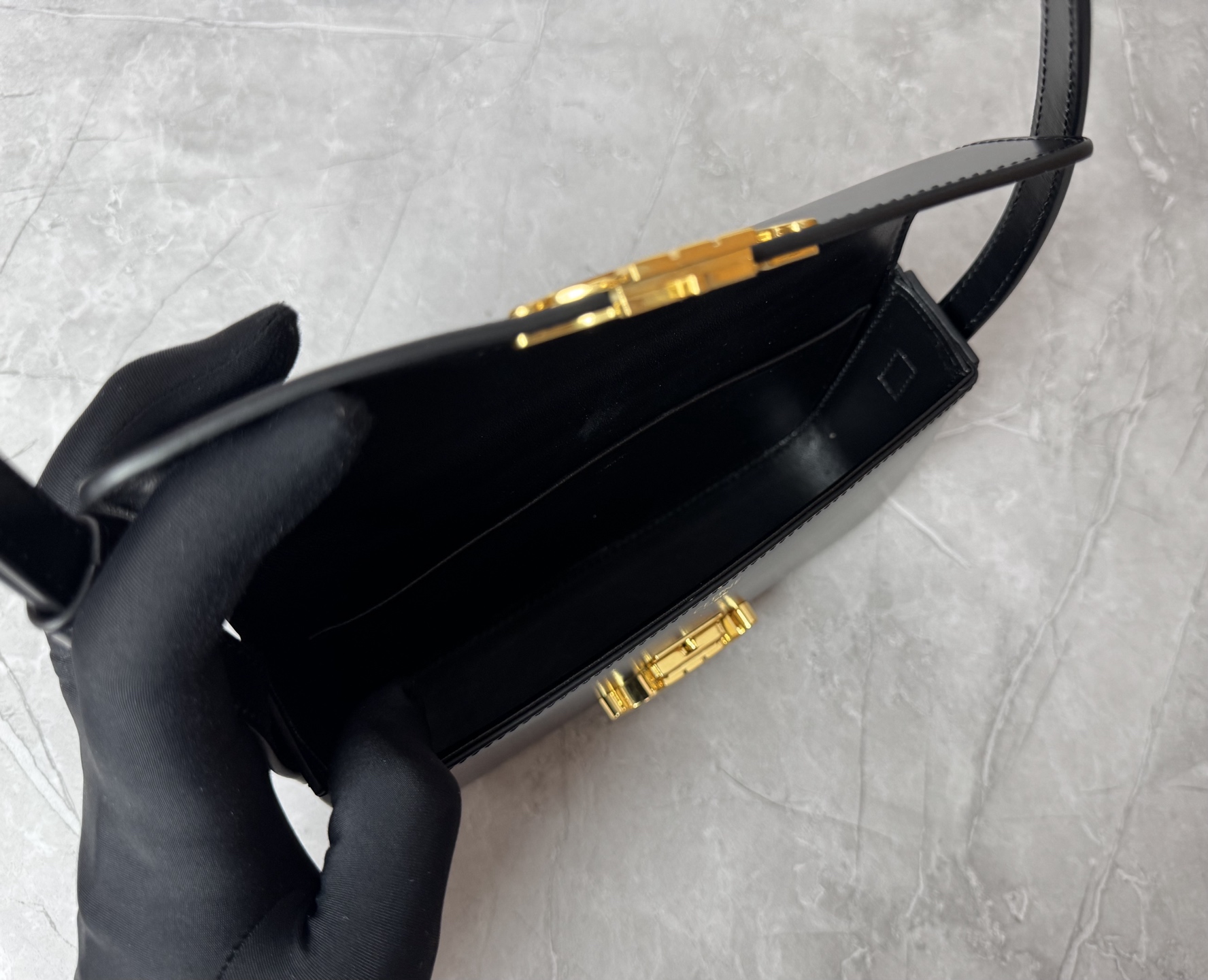 Celine Triomphe Leather Flap Shoulder Bag