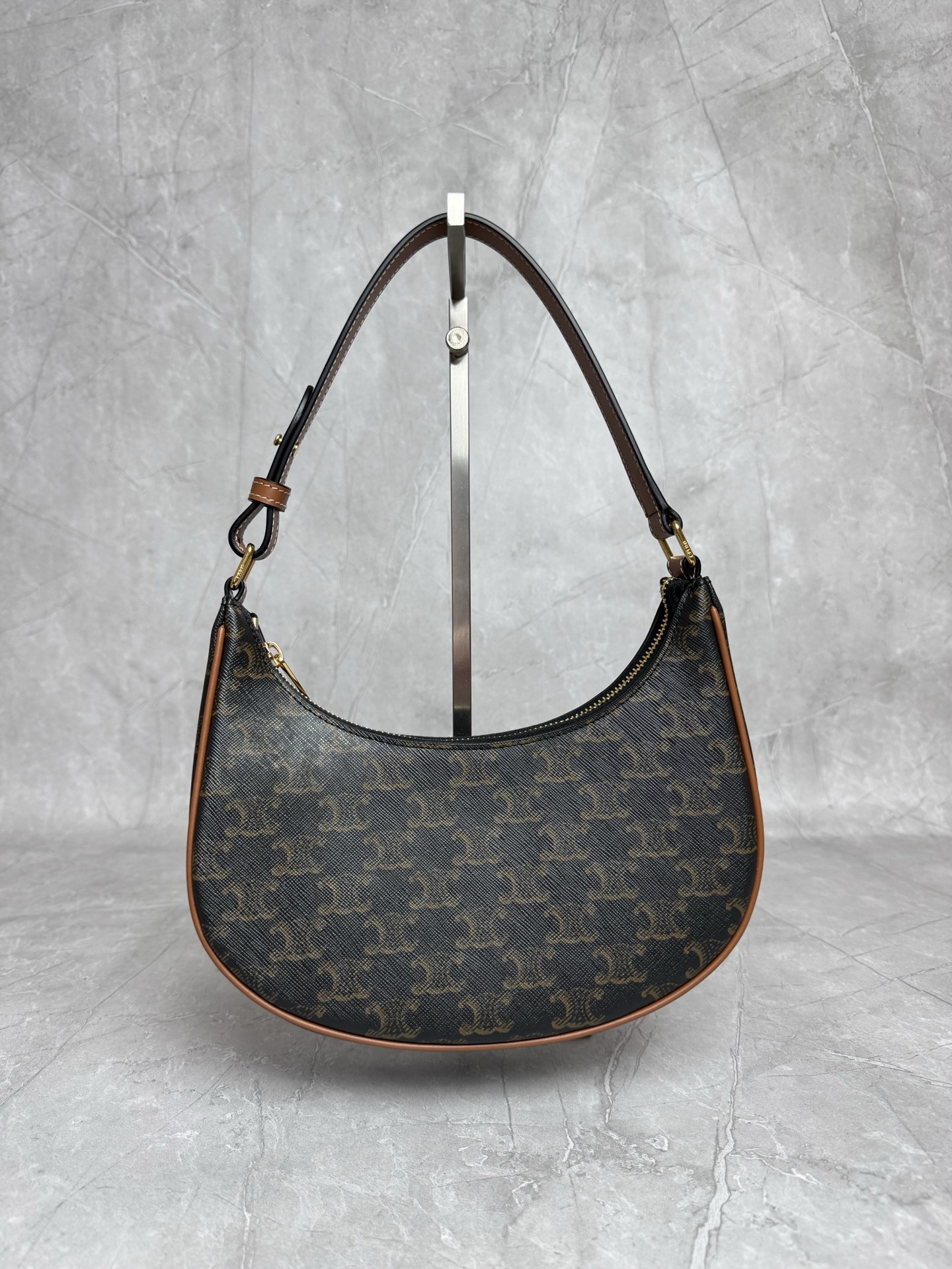 Celine Triomphe Canvas Hobo Shoulder Bag