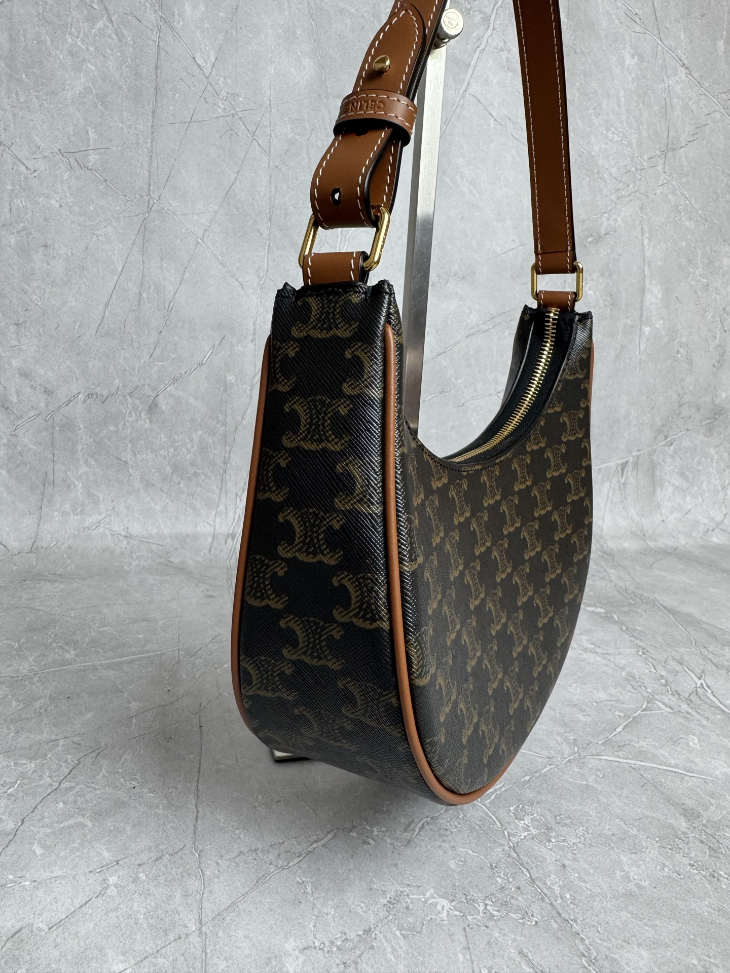 Celine Triomphe Canvas Hobo Shoulder Bag