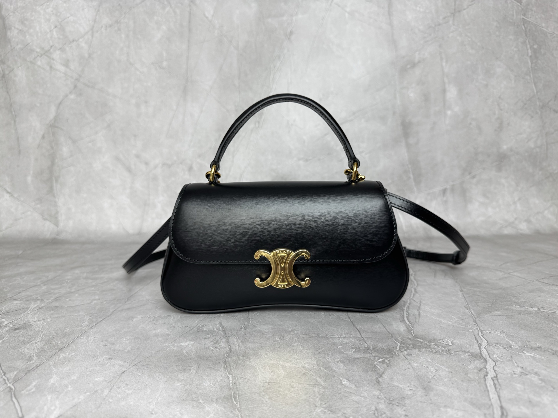 Celine Triomphe Leather Handle Bag