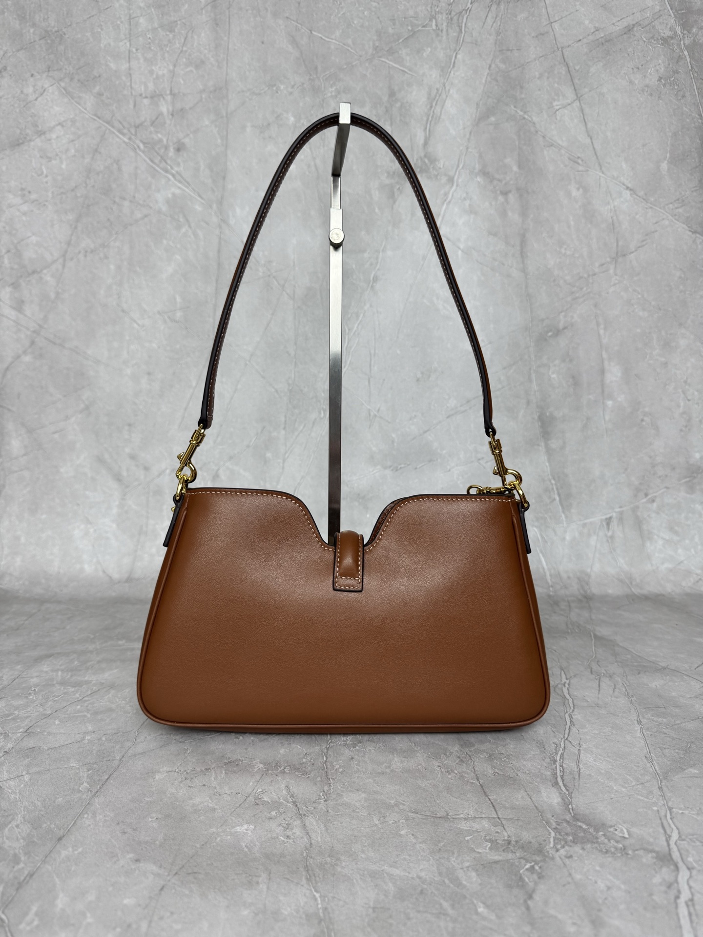 Celine Leather Turn Lock Chain Shoulder Bag