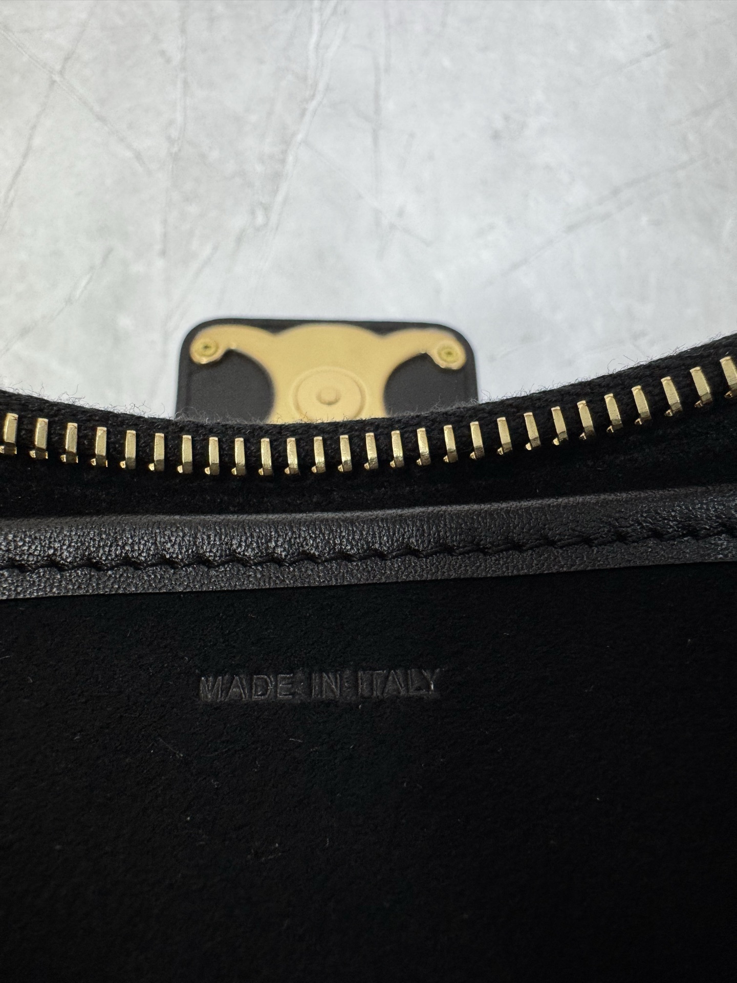 Celine Triomphe Leather Hobo Bag