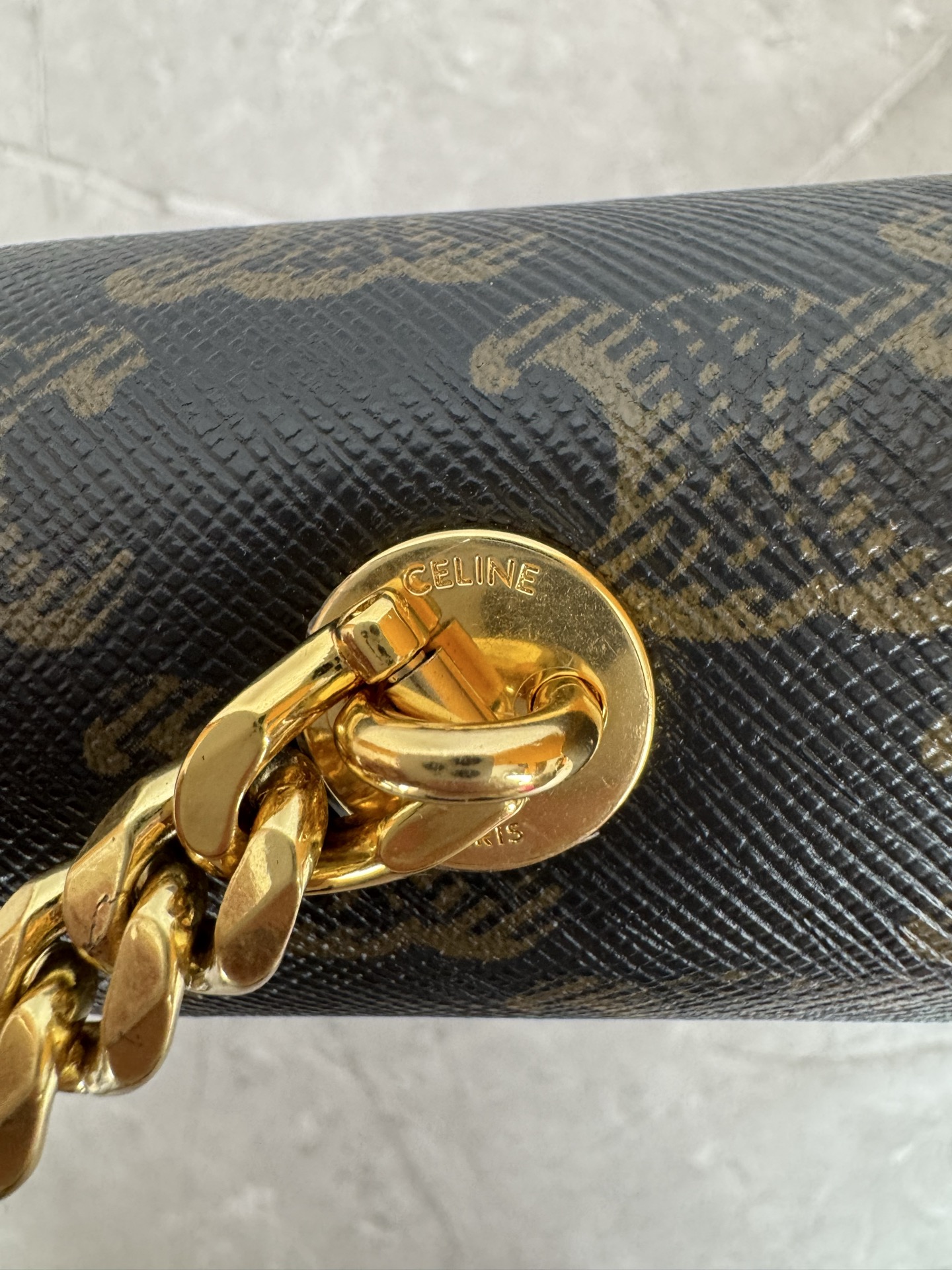 Celine Triomphe Canvas Chain Bag