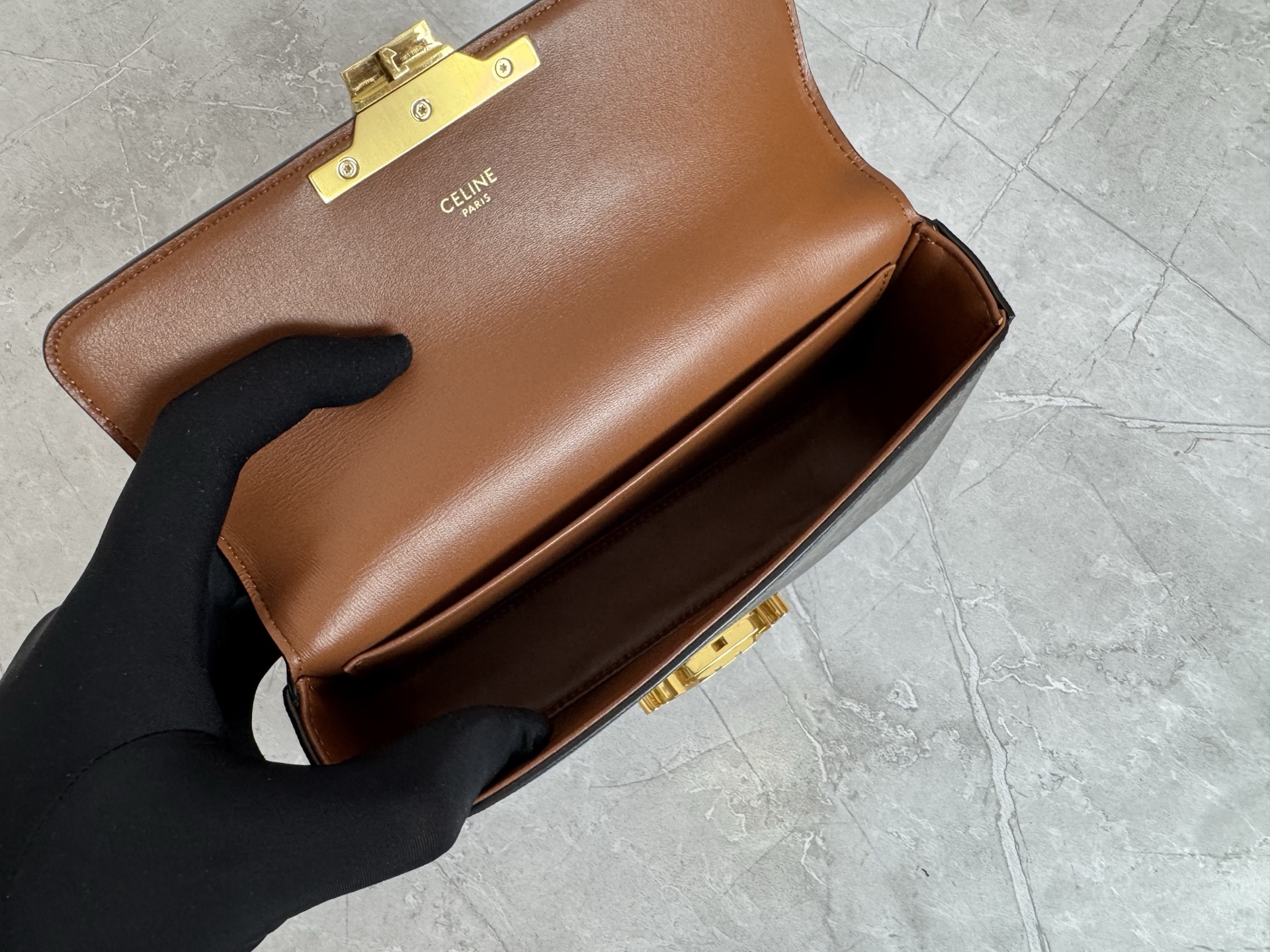 Celine Triomphe Canvas Chain Bag