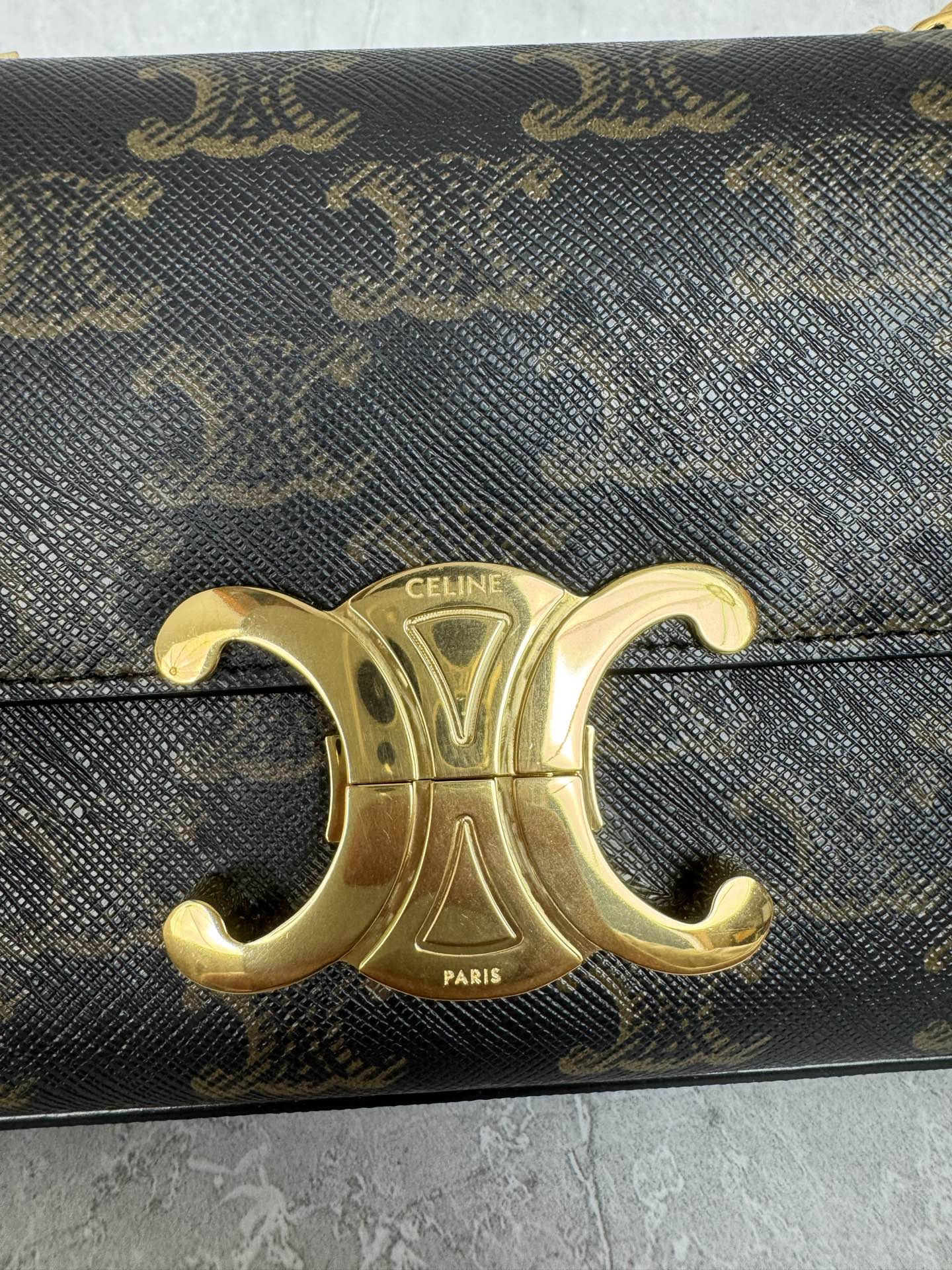 Celine Triomphe Canvas Chain Bag