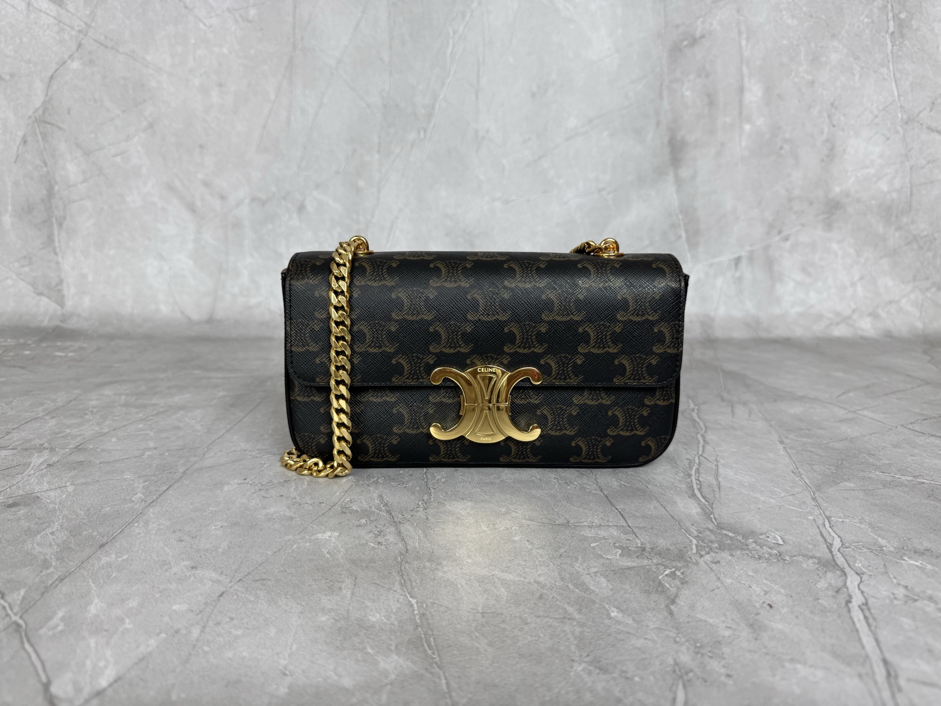 Celine Triomphe Canvas Chain Bag