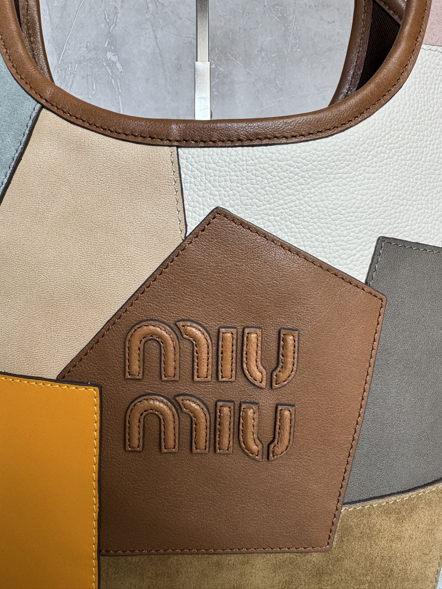 Miu Miu Patchwork Hobo Tote Bag
