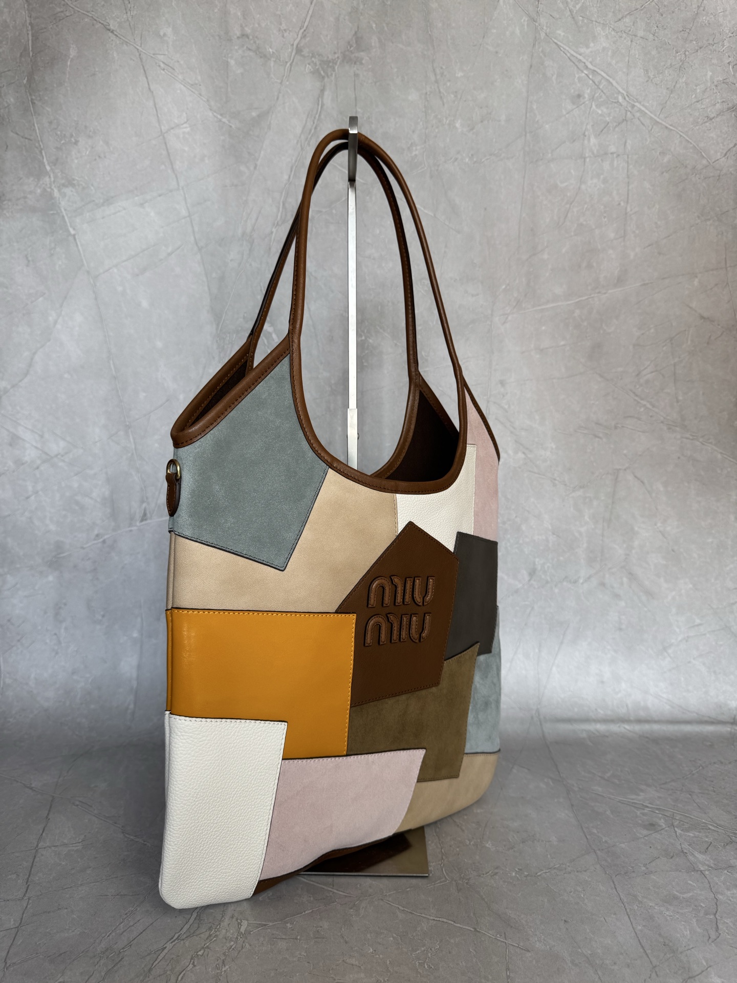 Miu Miu Patchwork Hobo Tote Bag