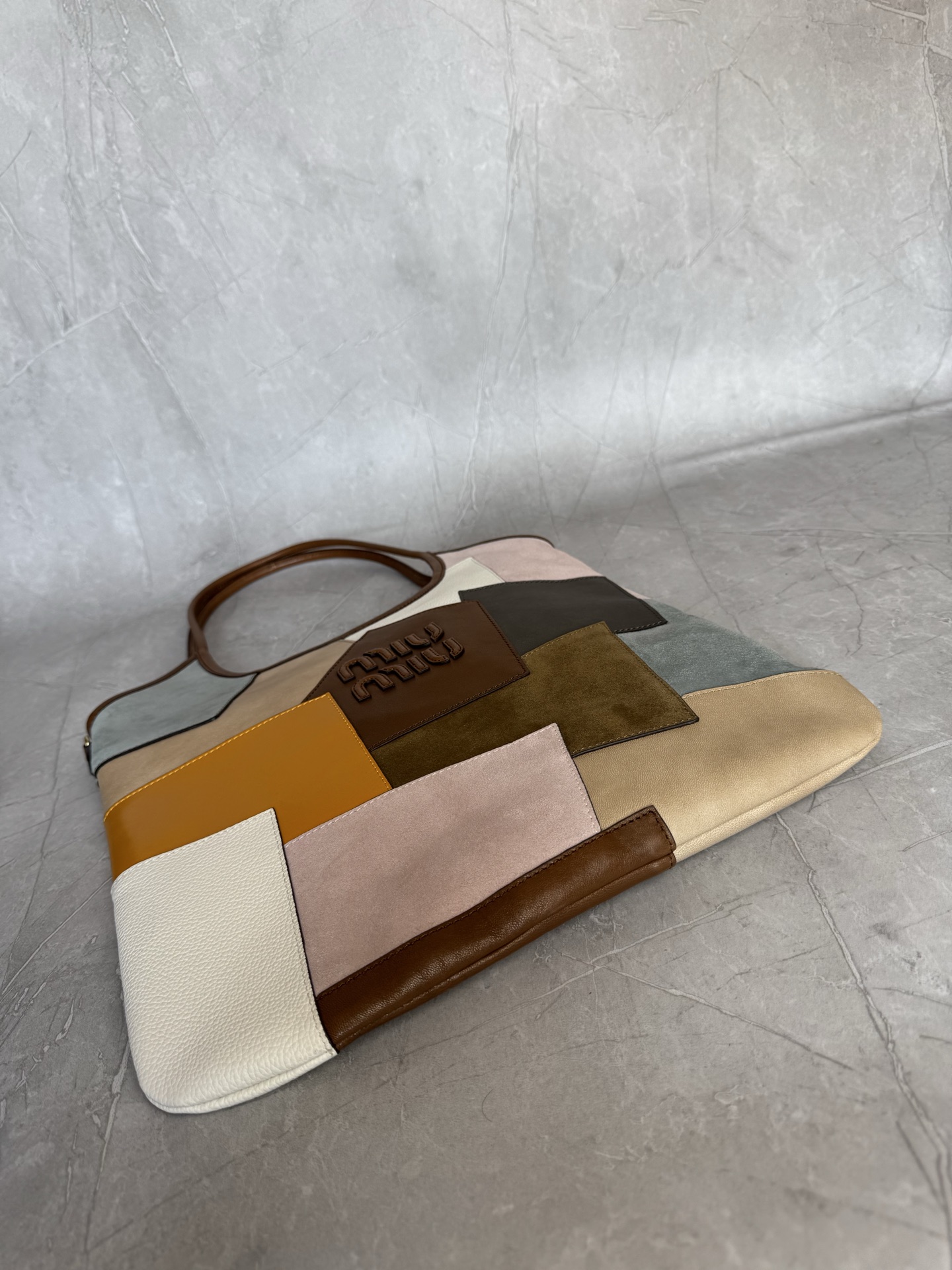 Miu Miu Patchwork Hobo Tote Bag