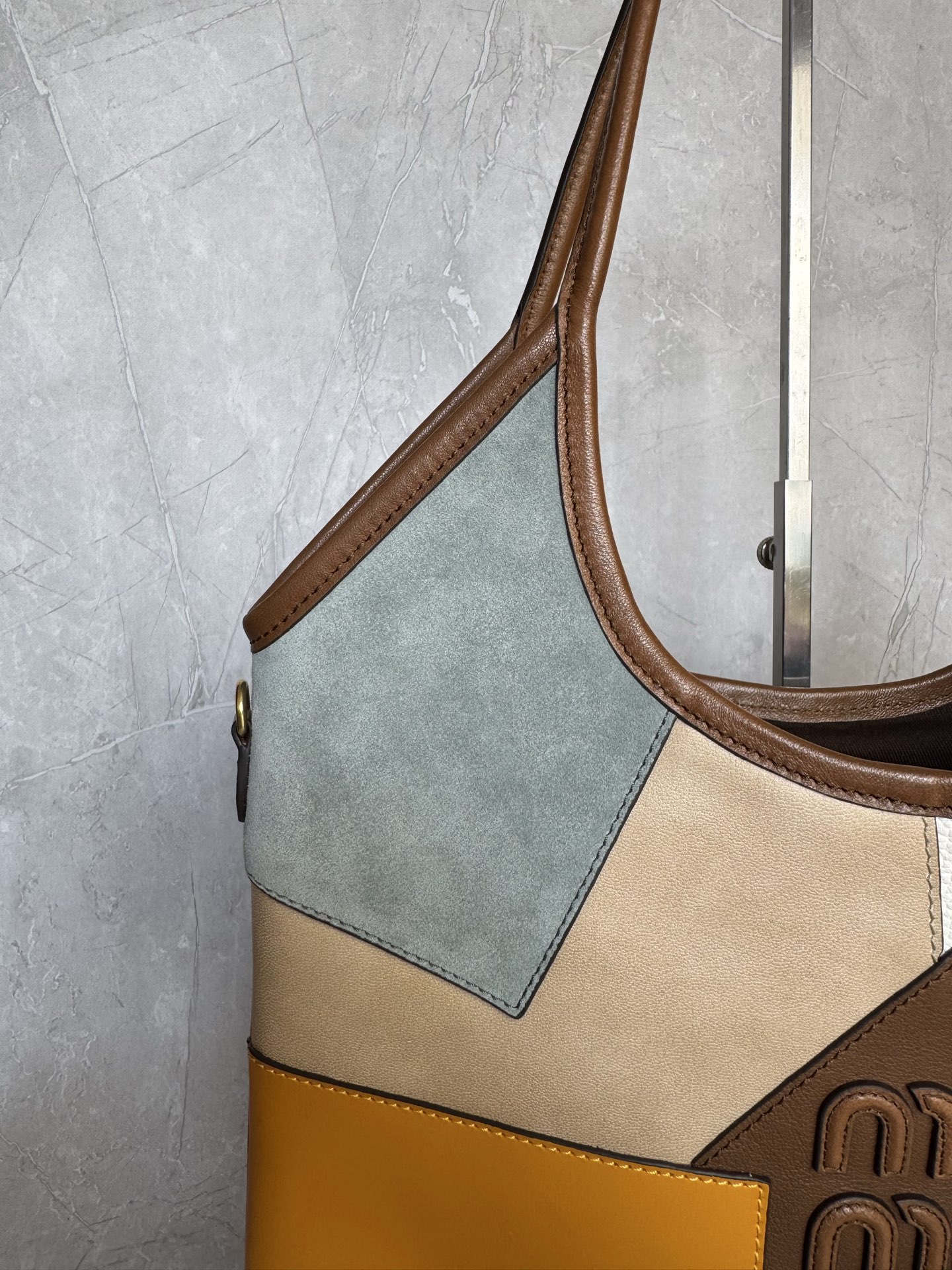 Miu Miu Patchwork Hobo Tote Bag
