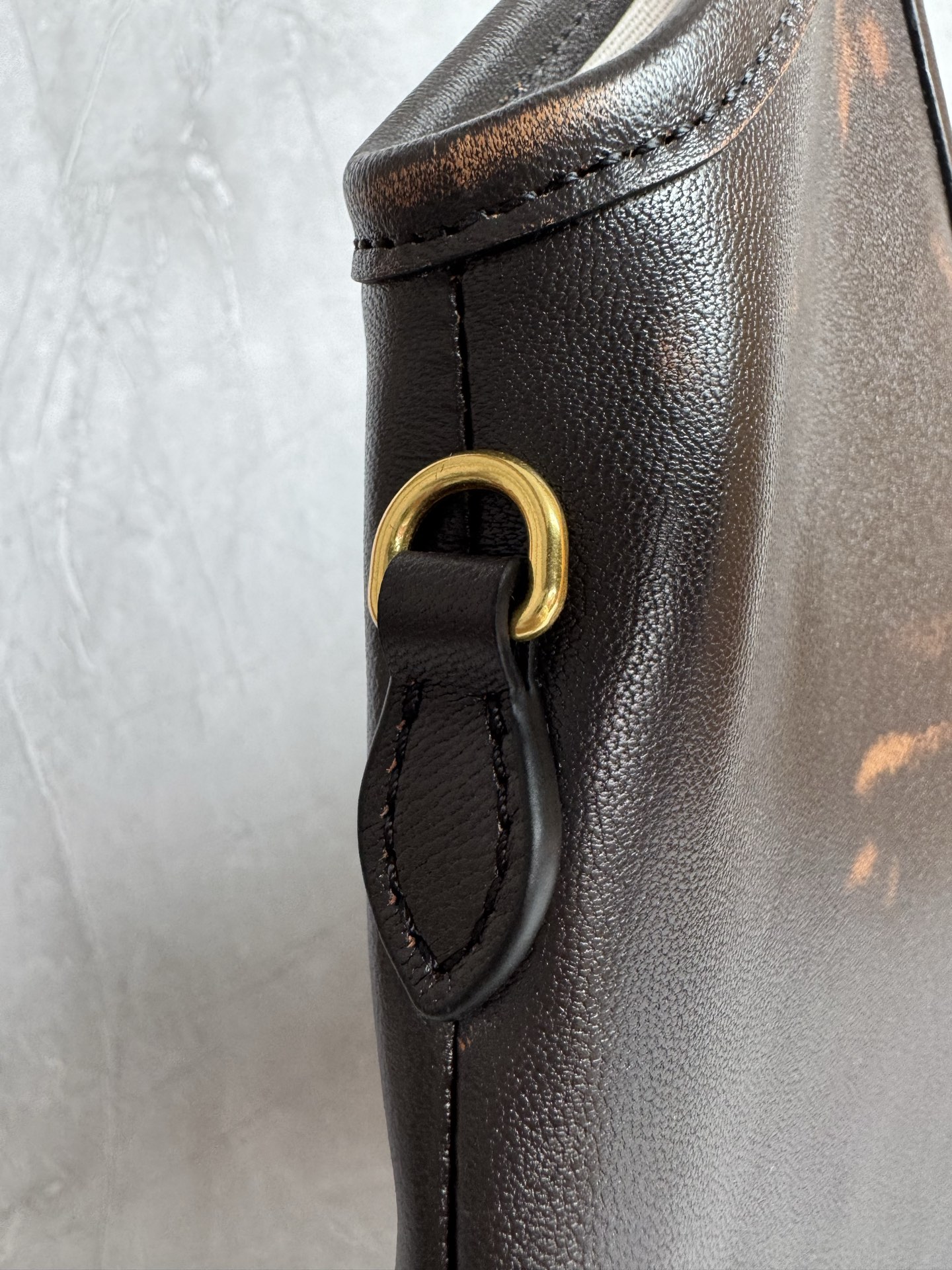 Miu Miu Distressed Leather Hobo Tote