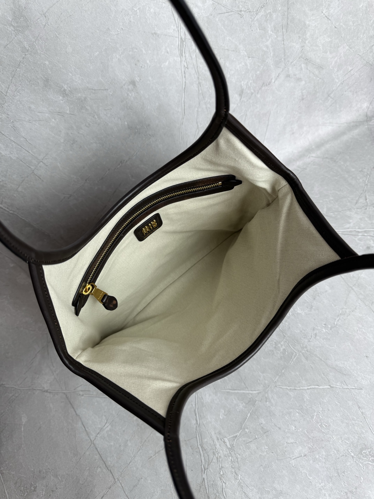 Miu Miu Distressed Leather Hobo Tote