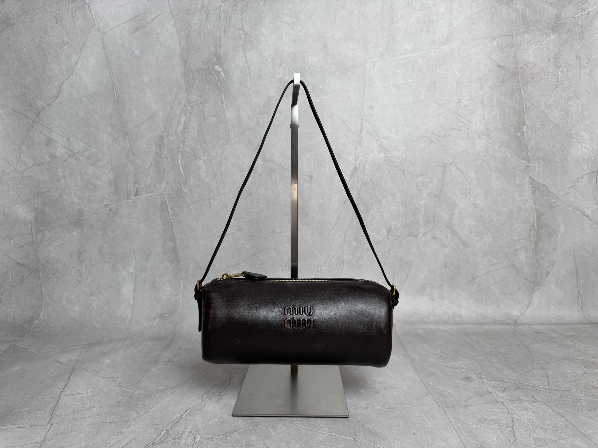 Miu Miu Leather Cylinder Crossbody Bag