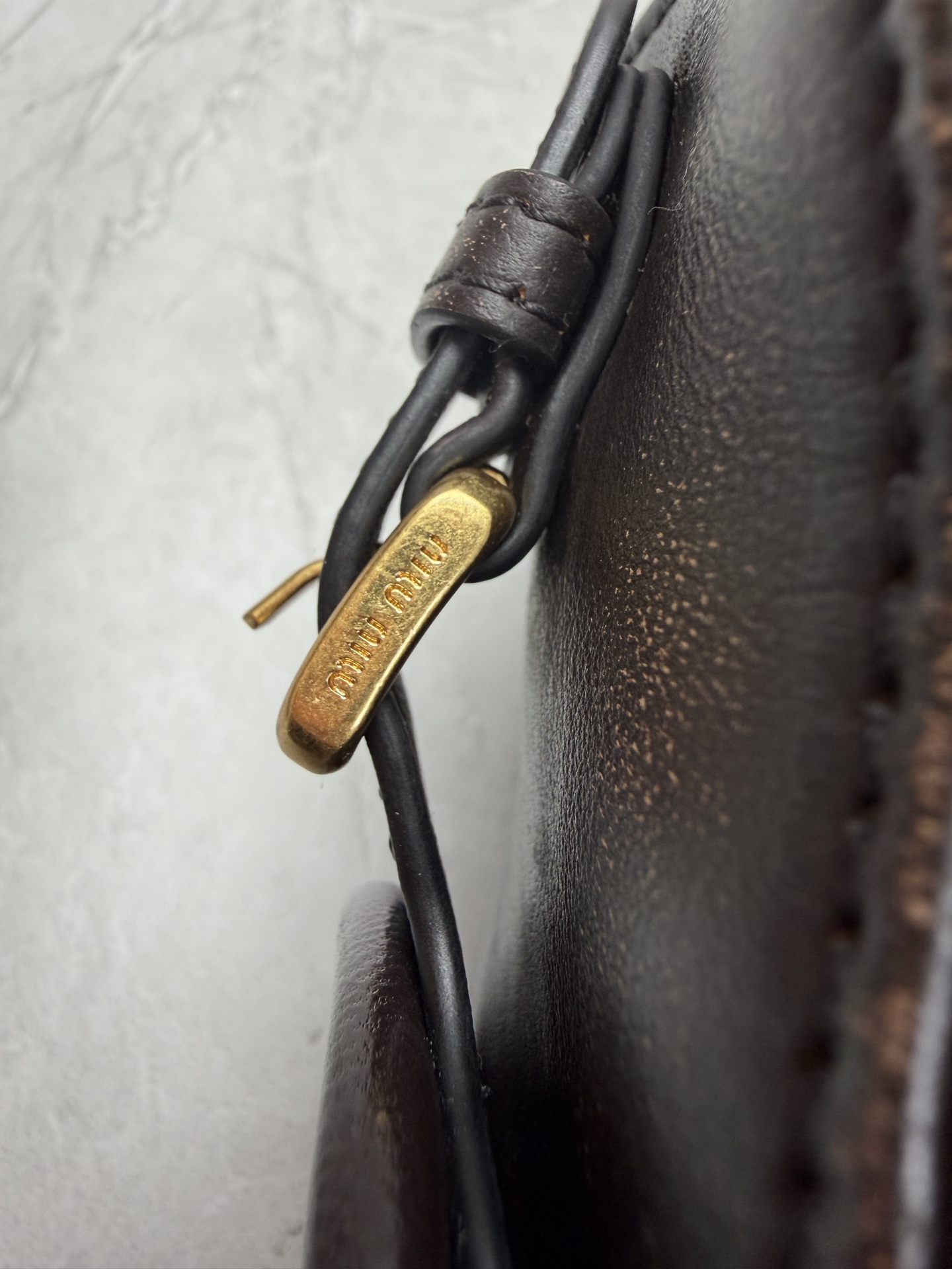 Miu Miu Vintage Leather Boston Bag