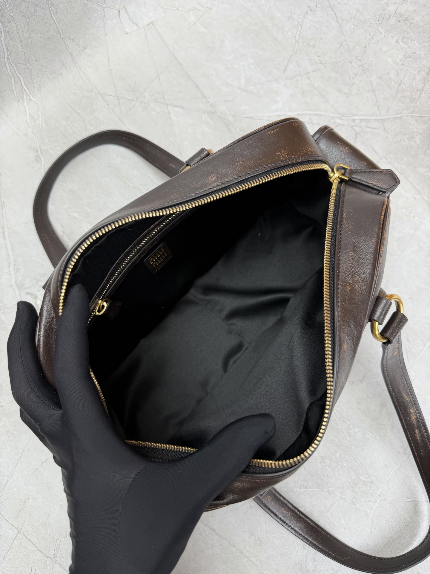 Miu Miu Vintage Leather Boston Bag