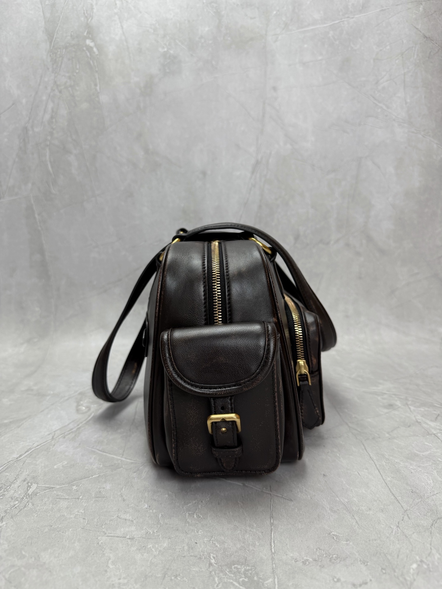 Miu Miu Vintage Leather Boston Bag