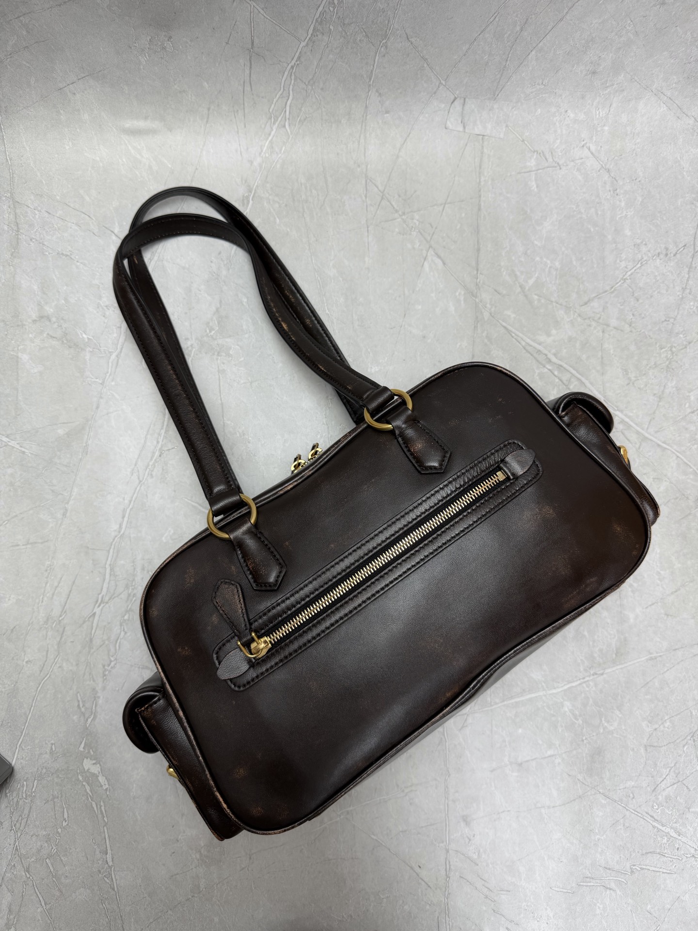 Miu Miu Vintage Leather Boston Bag
