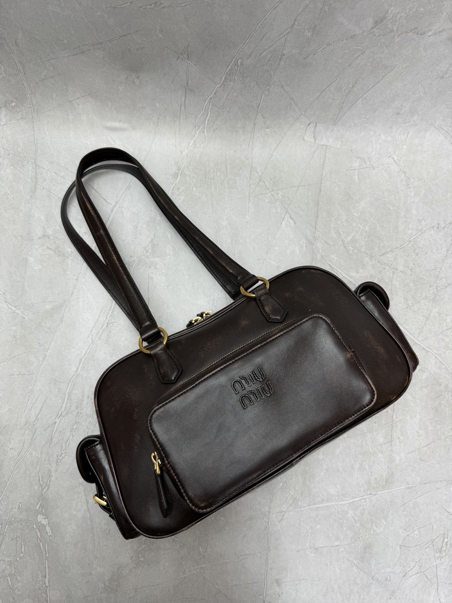 Miu Miu Vintage Leather Boston Bag