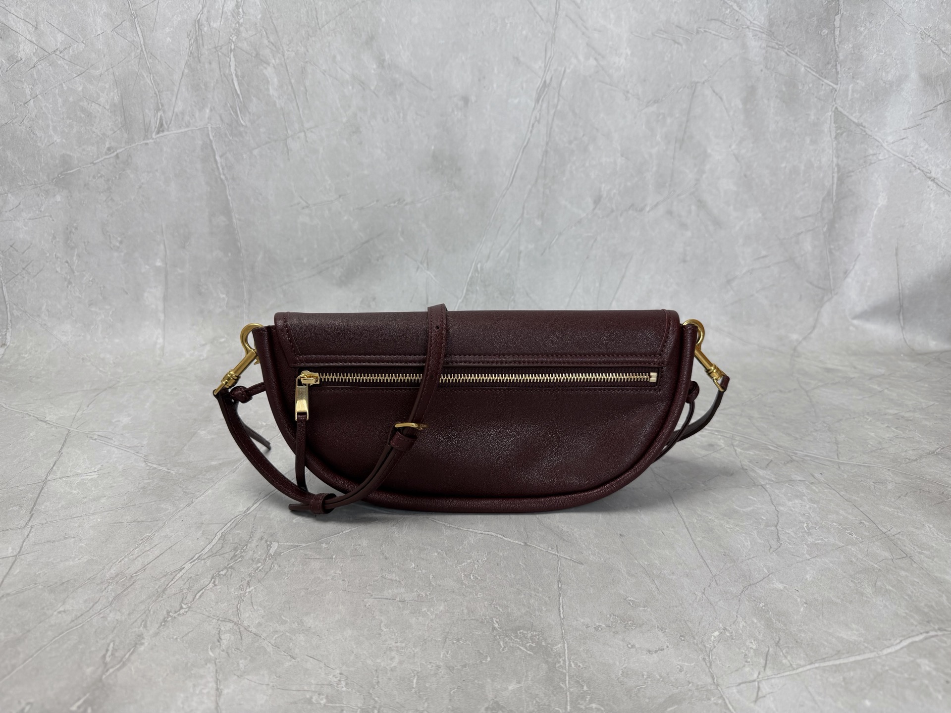 Celine Triomphe Leather Saddle Crossbody Bag
