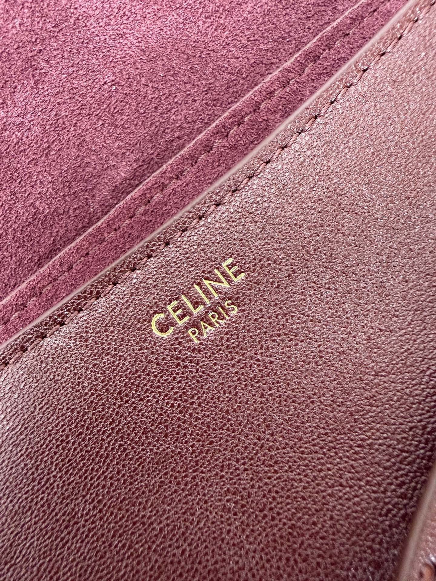 Celine Triomphe Leather Saddle Crossbody Bag