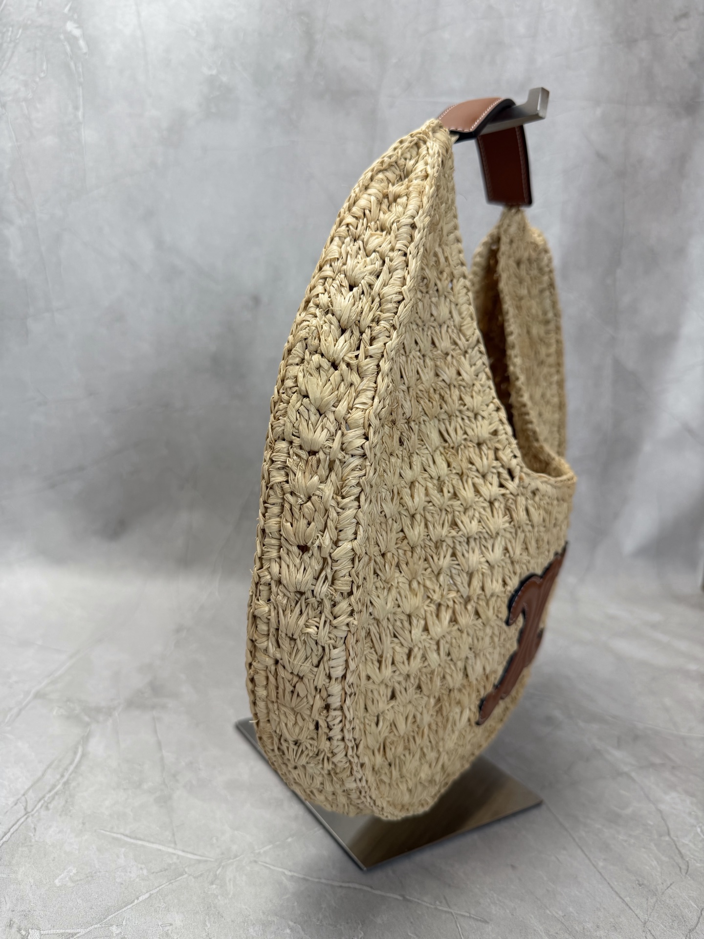 Celine Raffia Triomphe Hobo Bag