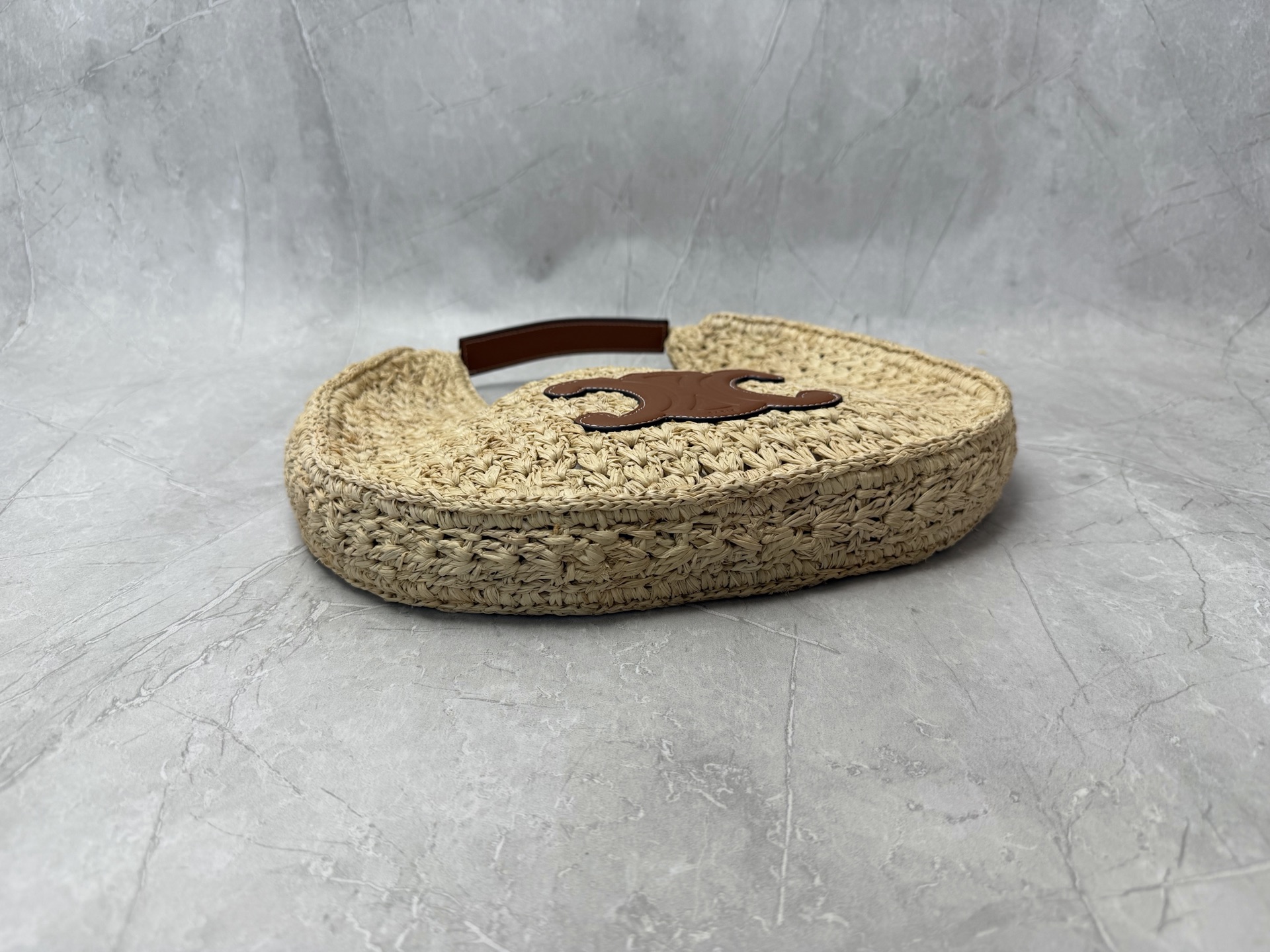 Celine Raffia Triomphe Hobo Bag