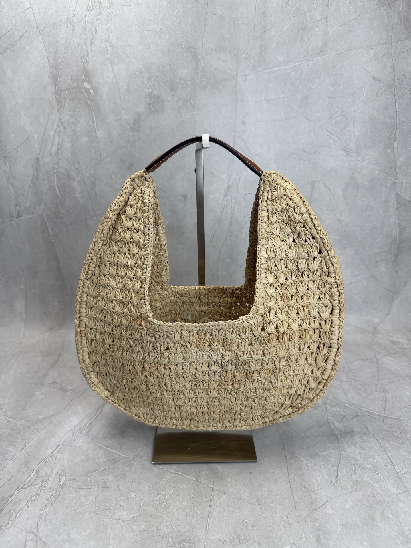 Celine Raffia Triomphe Hobo Bag