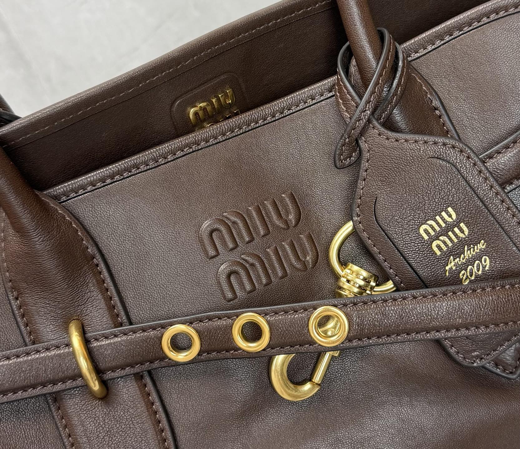 Miu Miu Vintage Leather Tote Bag