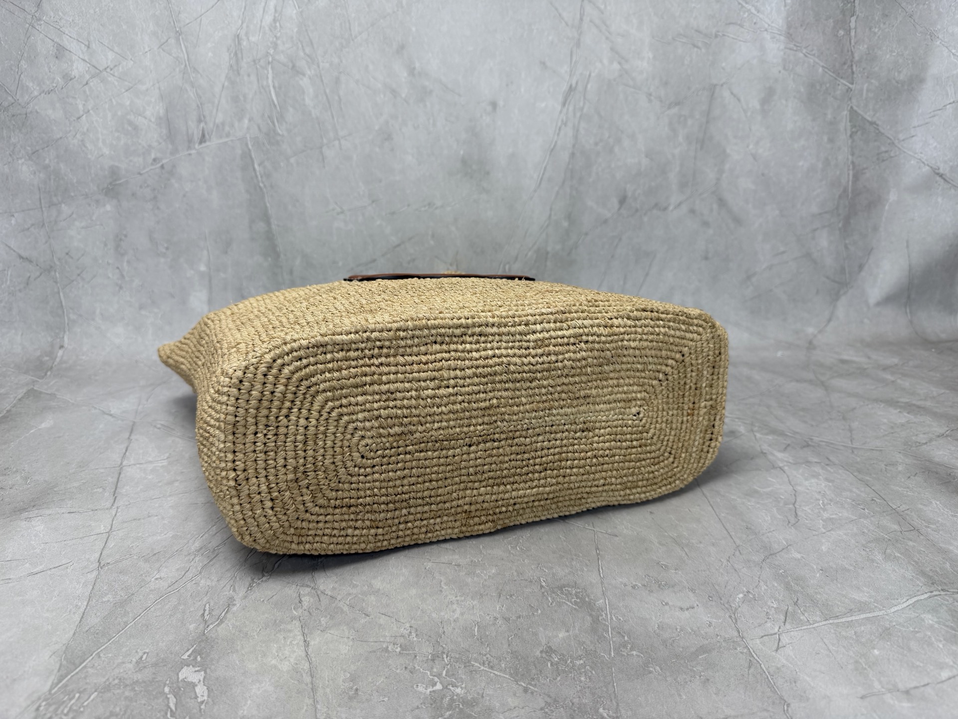 Celine Triomphe Raffia Tote