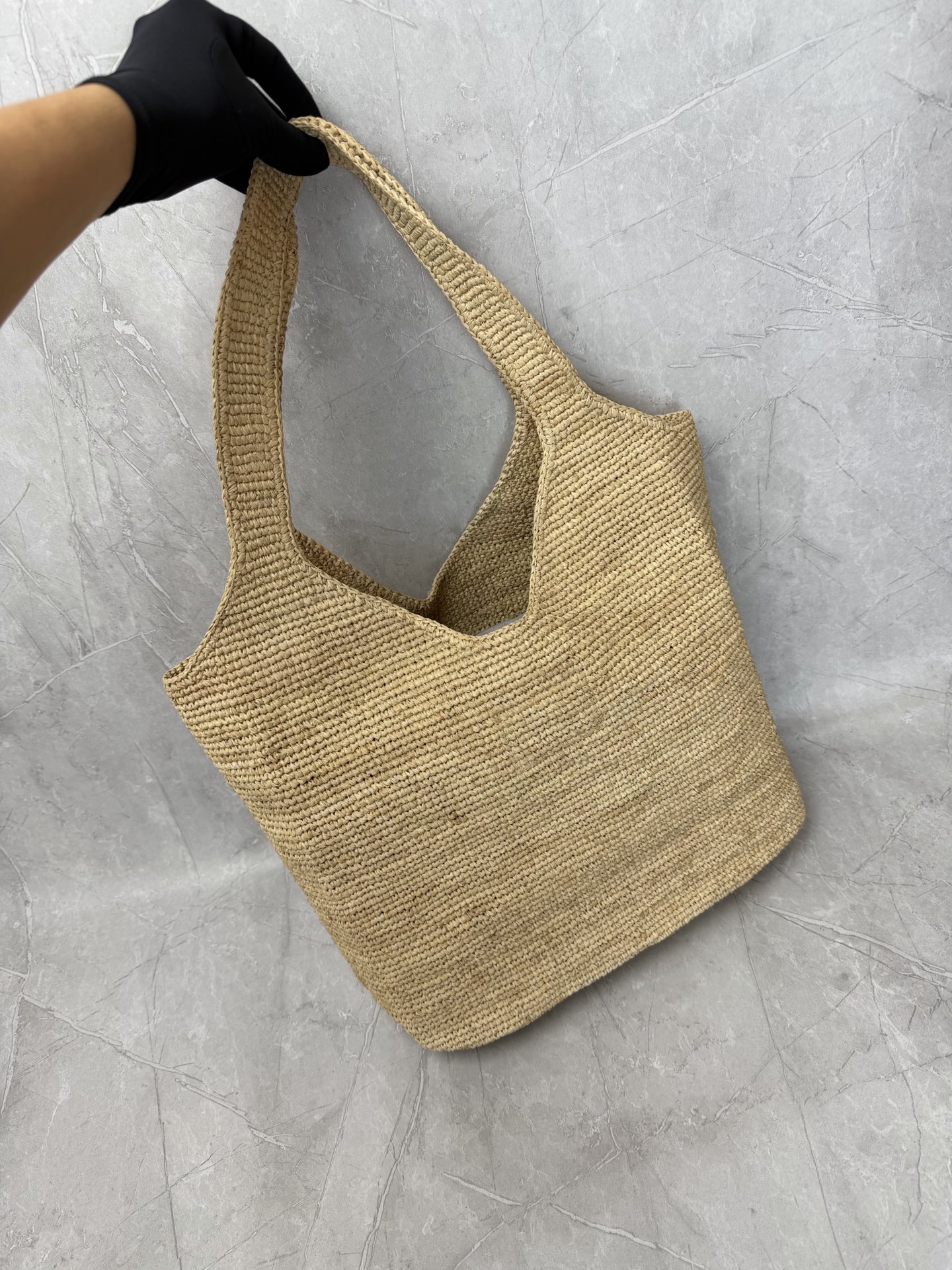 Celine Triomphe Raffia Tote