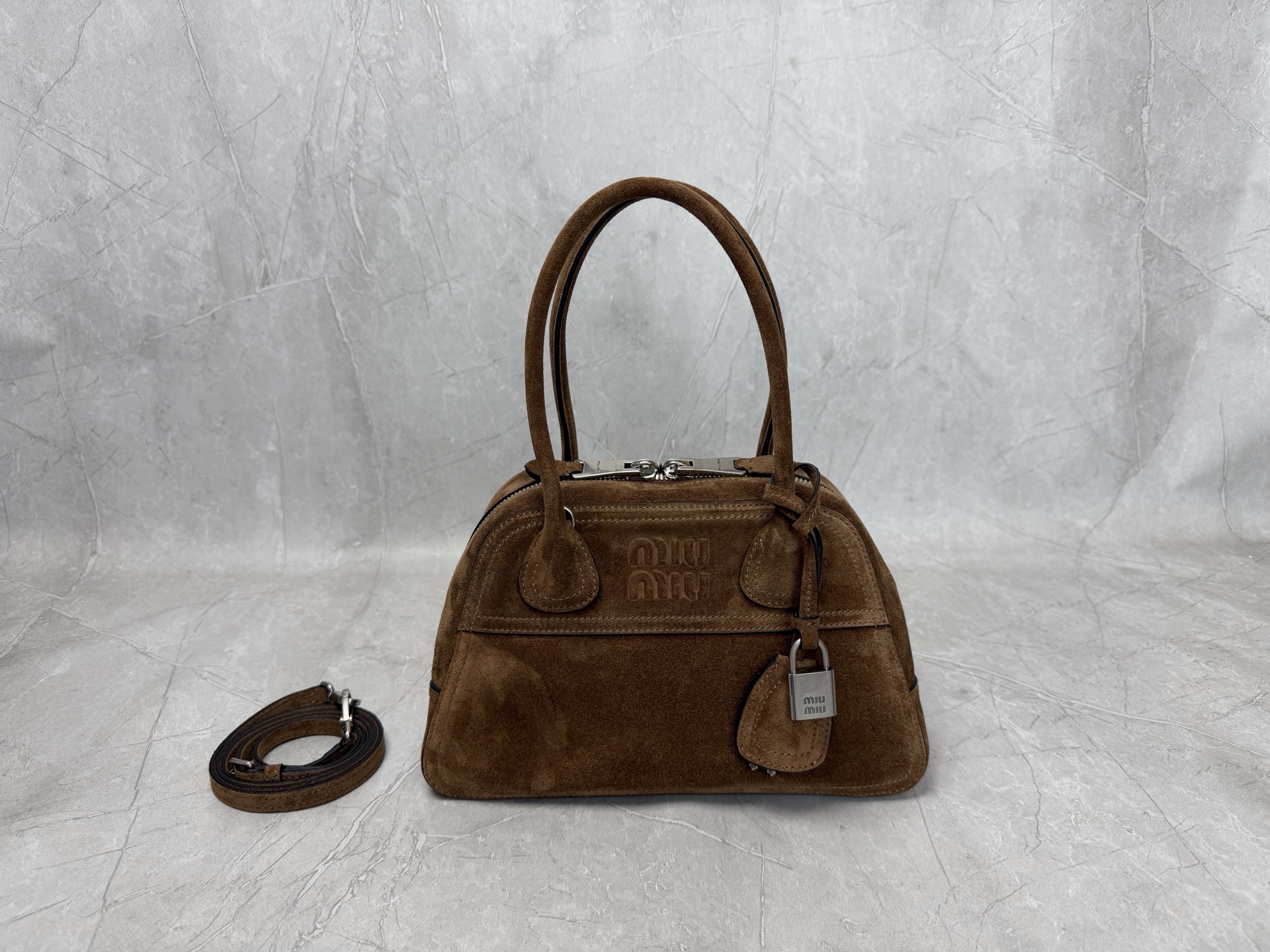 Miu Miu Brown Dome Handbag