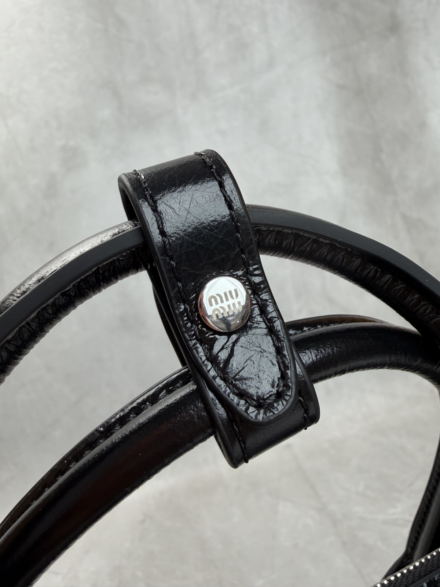 Miu Miu Leather Boston Handbag