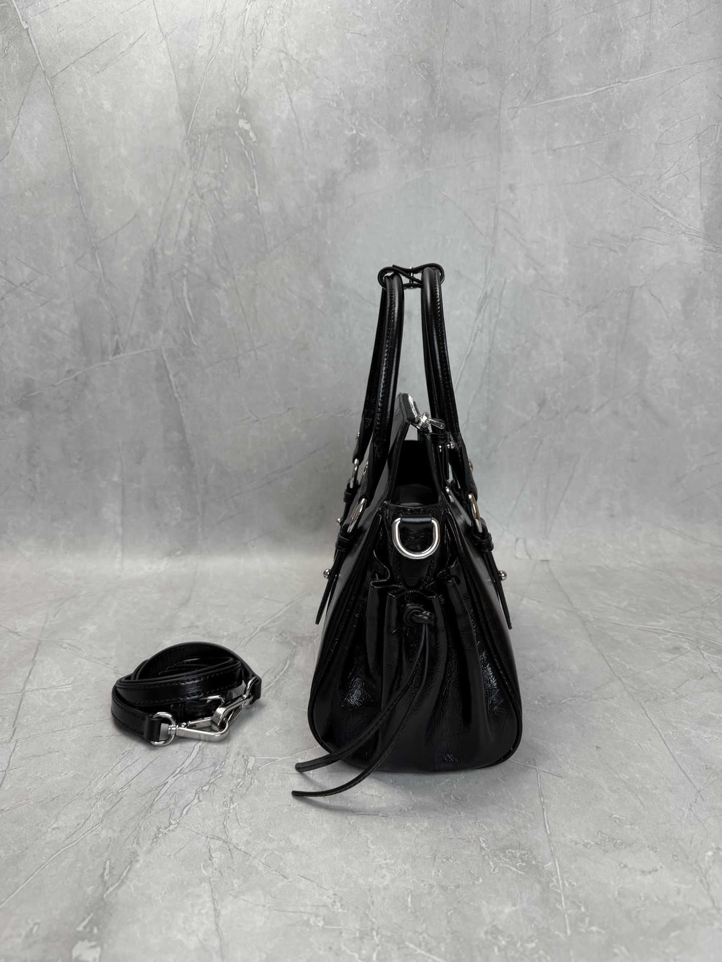 Miu Miu Leather Boston Handbag