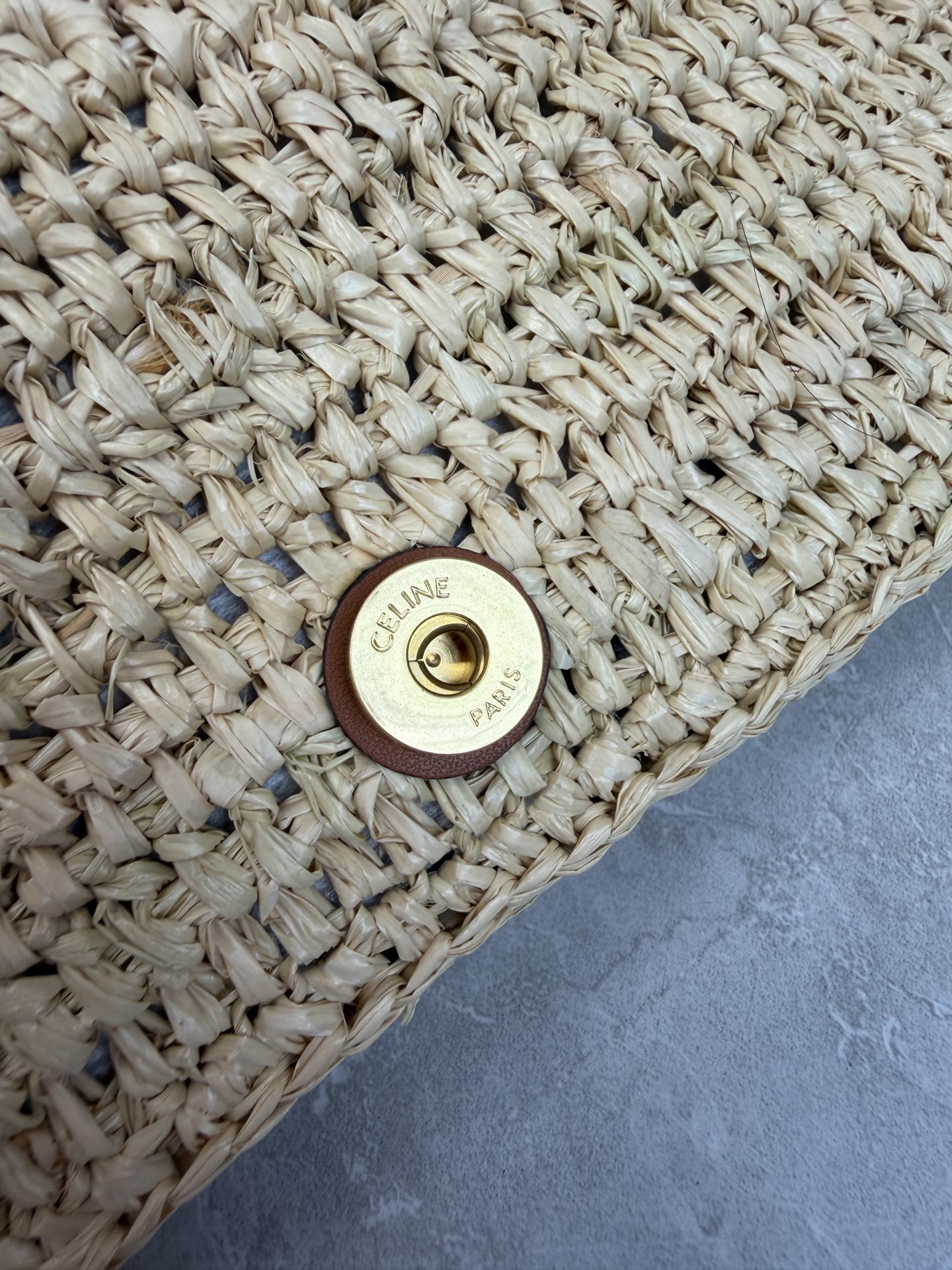 Celine Triomphe Raffia Chain Bag