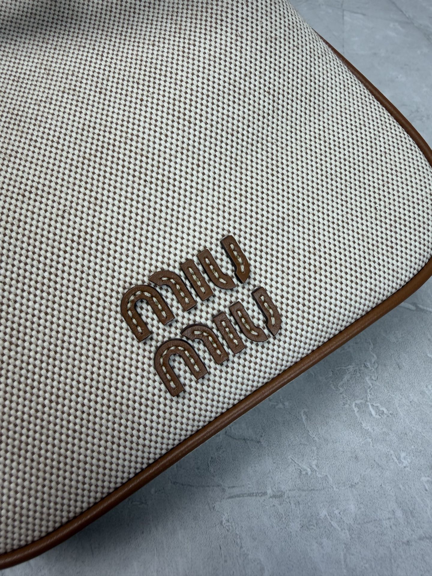 Miu Miu Canvas Mini Bucket Crossbody Bag