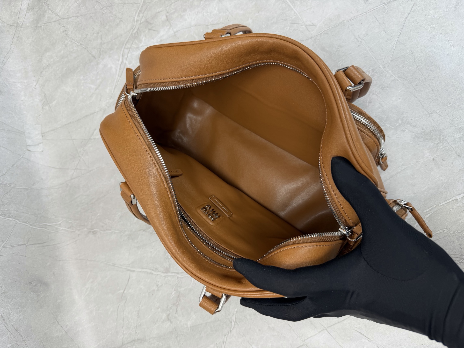 Miu Miu Brown Multi Pocket Shoulder Bag