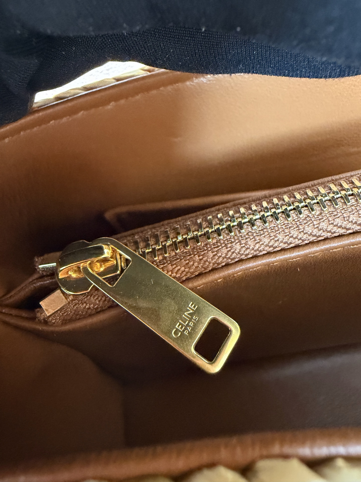 Celine Triomphe Raffia Shoulder Bag