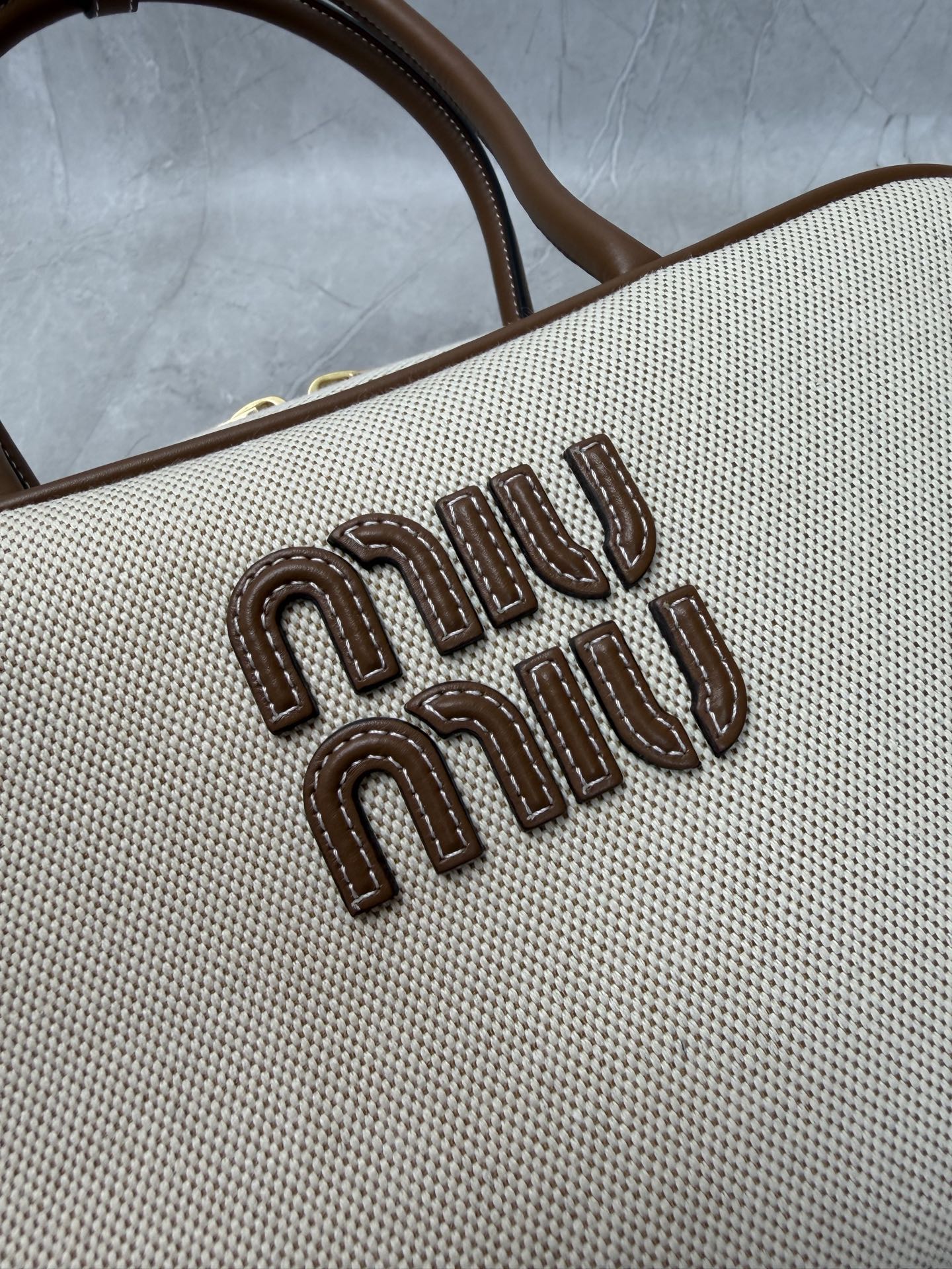 Miu Miu Canvas Shoulder Handbag
