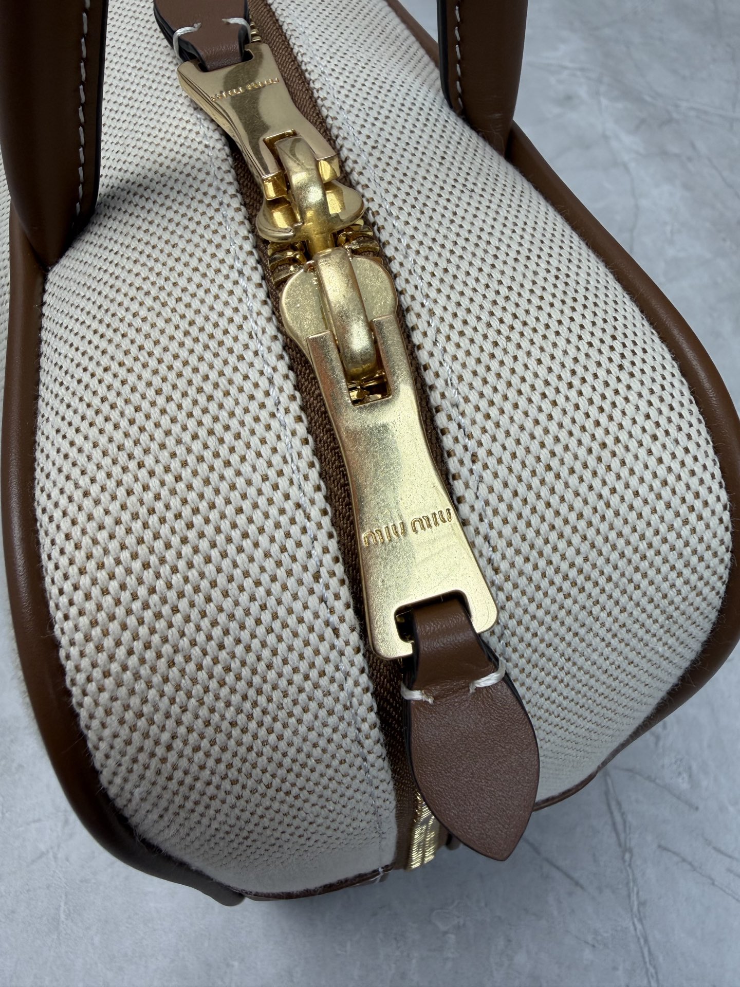 Miu Miu Canvas Shoulder Handbag