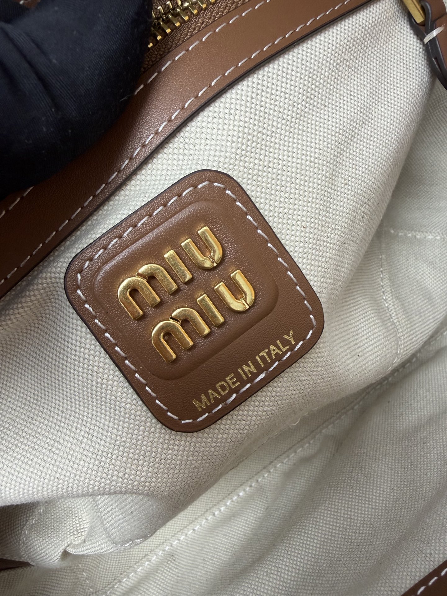 Miu Miu Canvas Shoulder Handbag