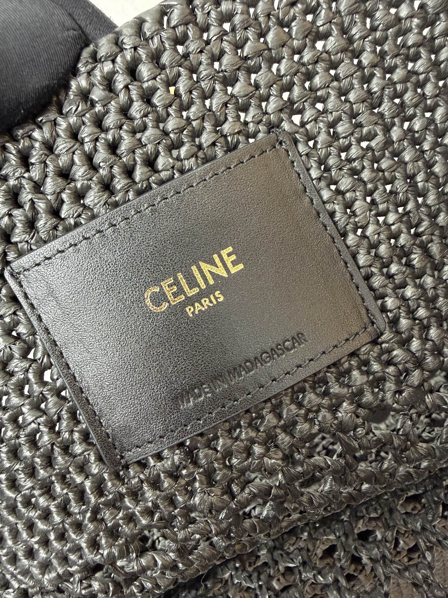 Celine Triomphe Raffia Bucket Bag