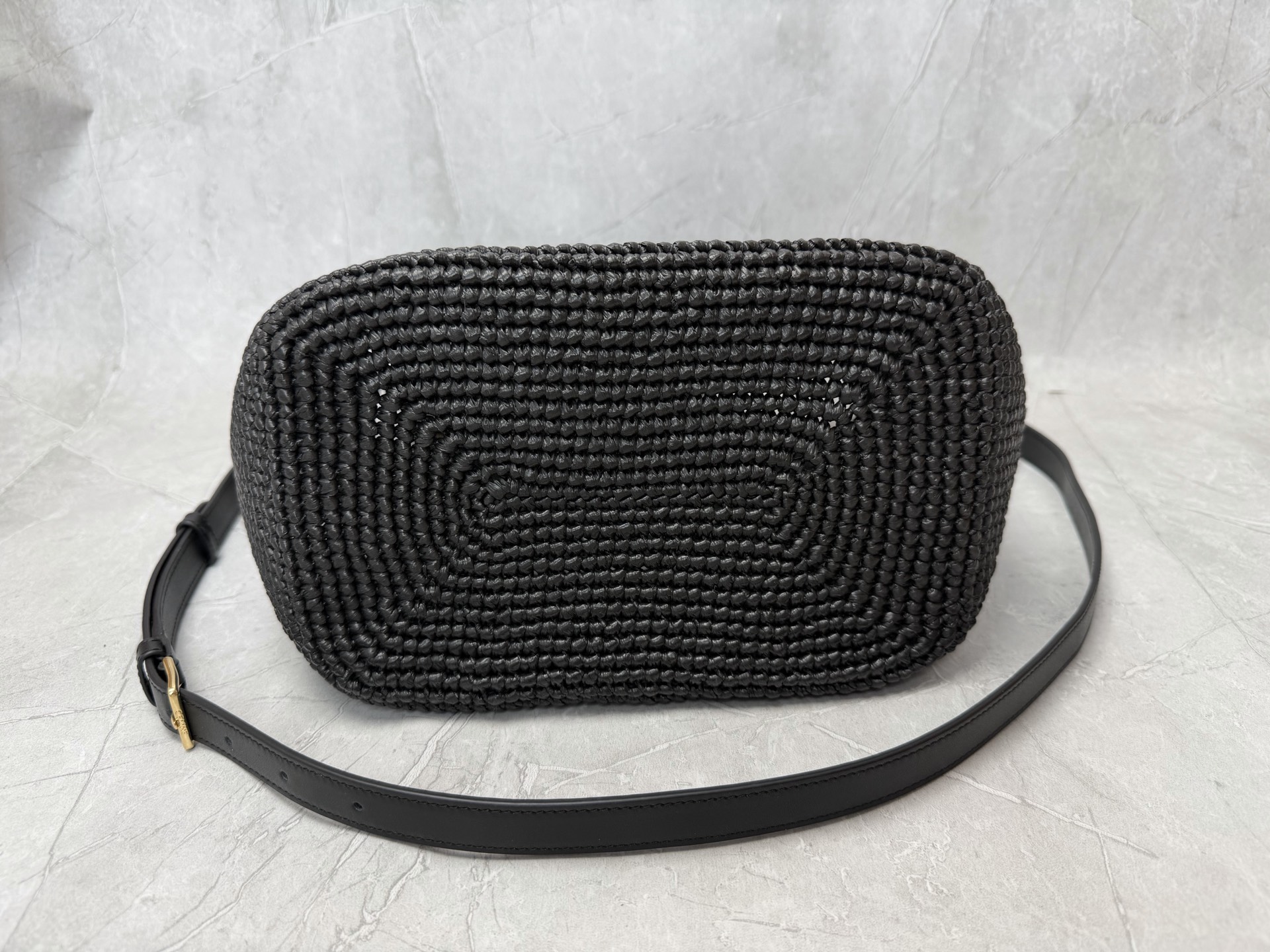 Celine Triomphe Raffia Bucket Bag