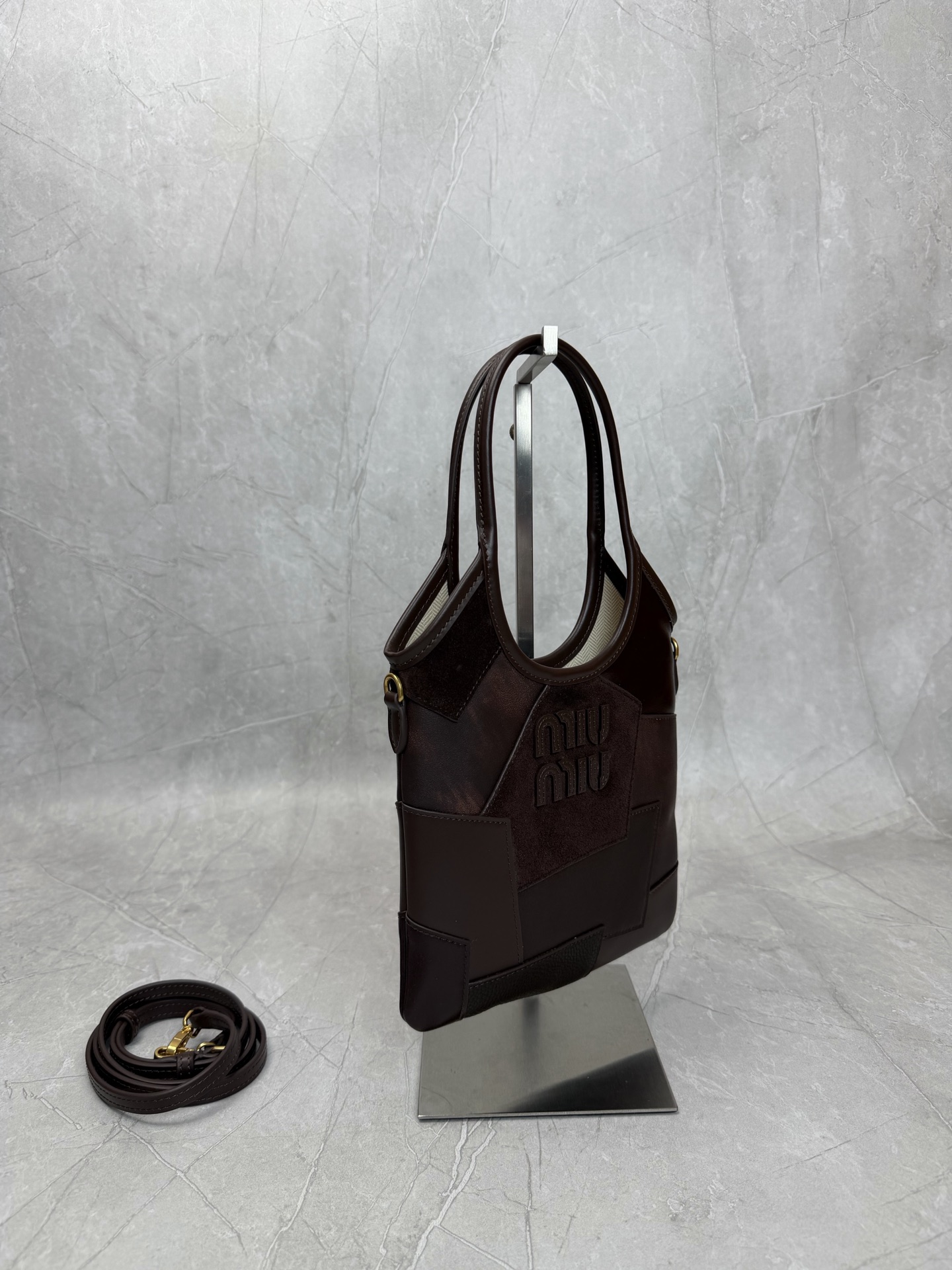 Miu Miu Patchwork Hobo Tote Bag