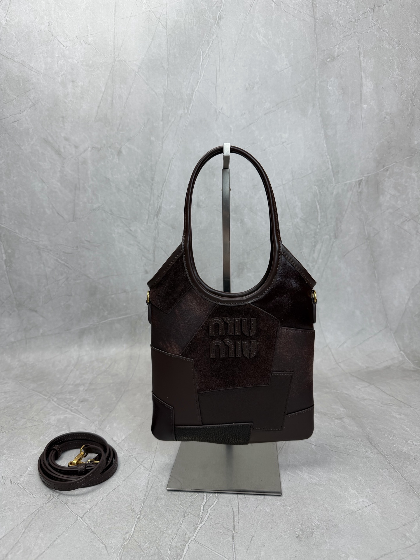 Miu Miu Patchwork Hobo Tote Bag